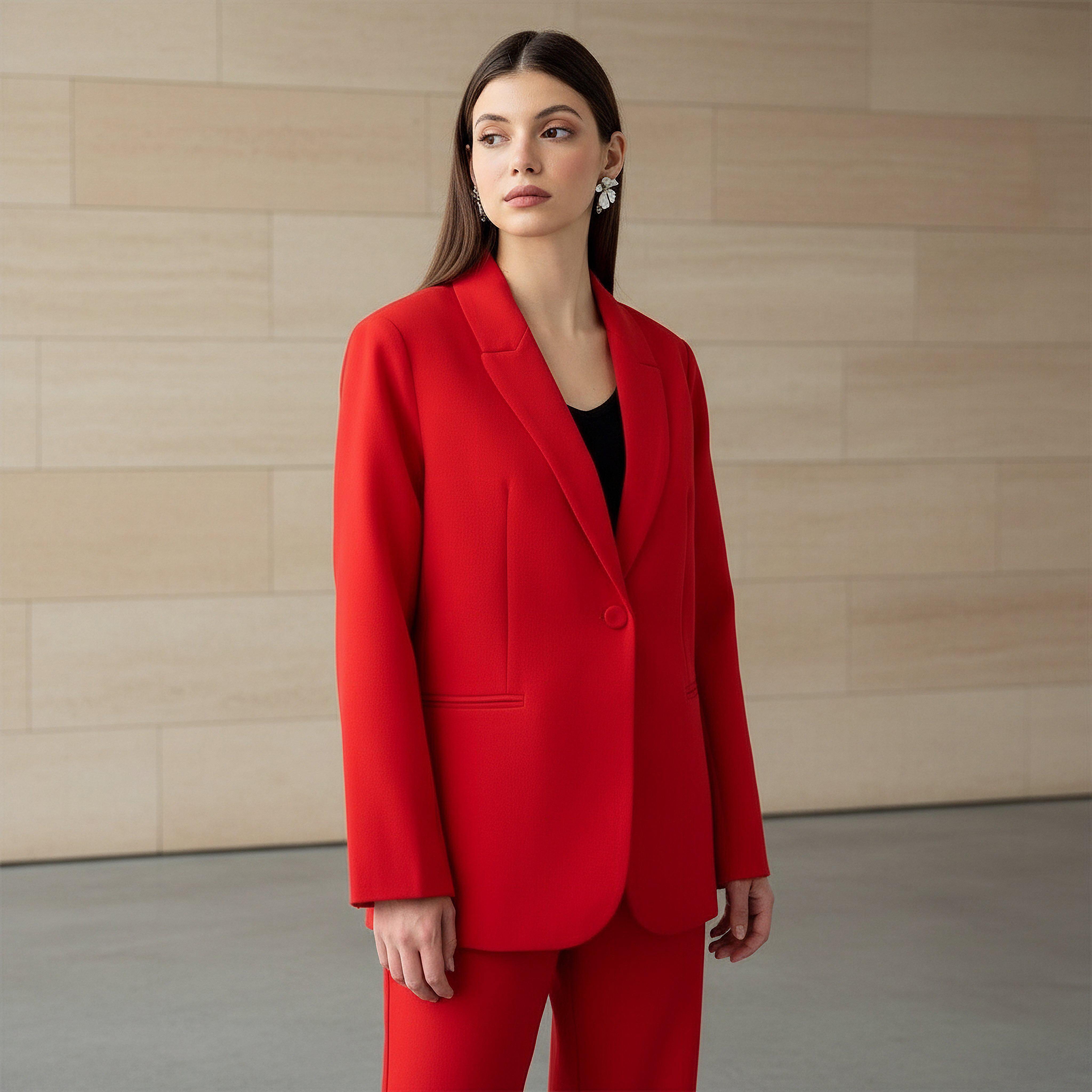 بليزر عادي بزر واحد وياقة مطوية-women-clothing-coatsandjackets-blazers-image-5