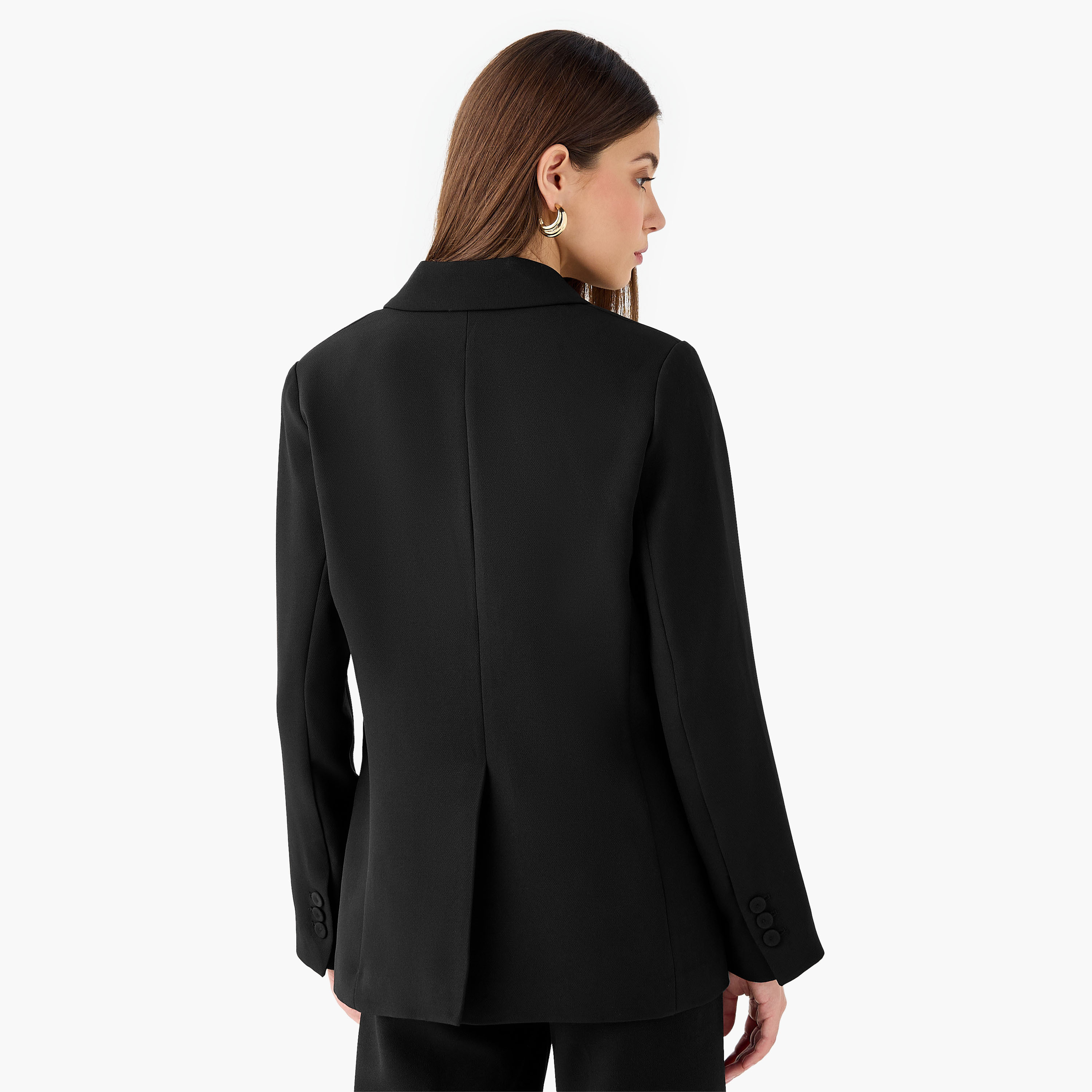 بليزر عادي بزر واحد وياقة مطوية-women-clothing-coatsandjackets-blazers-image-3