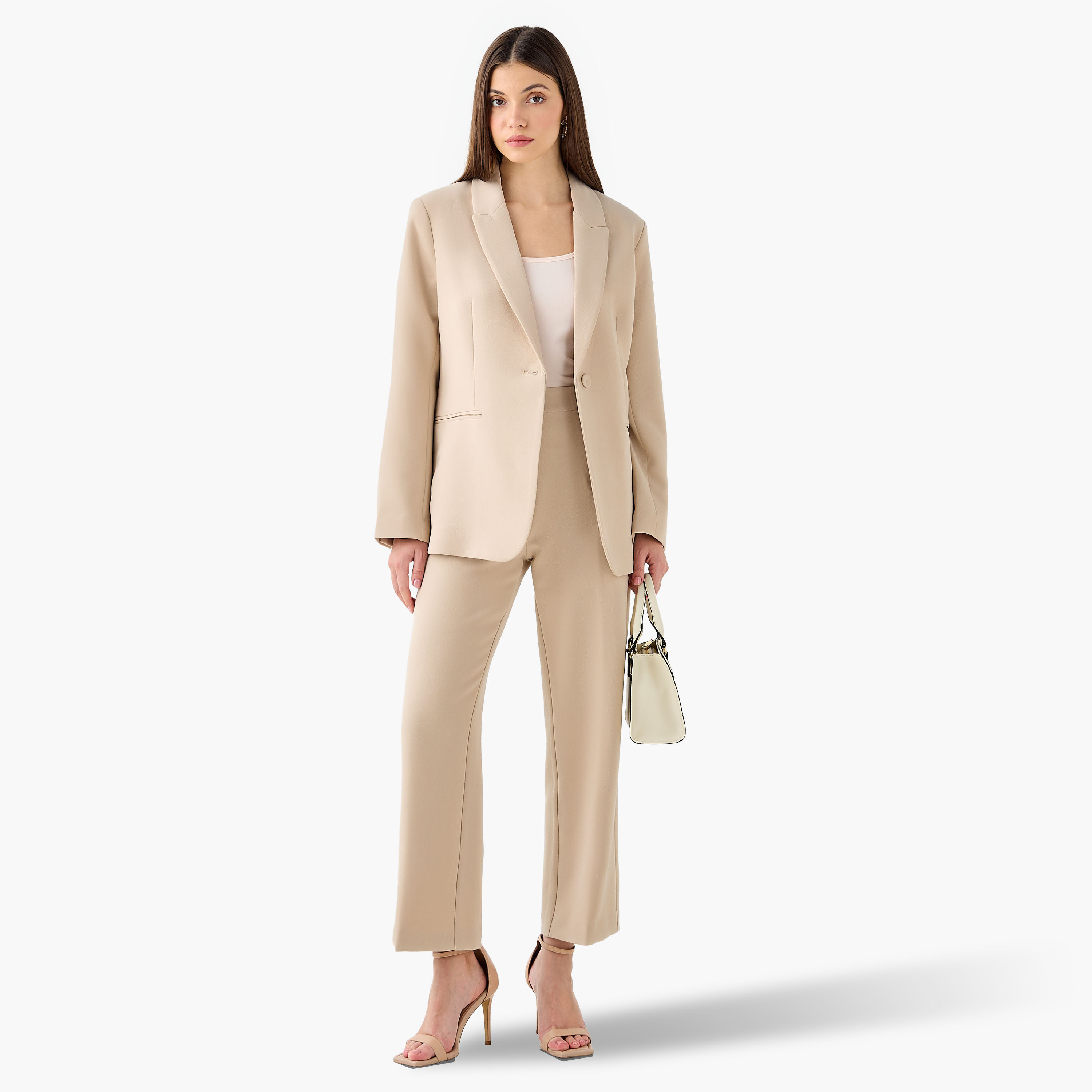 Regular Fit Flexi Waist Trousers-women-clothing-coordsets-image-2