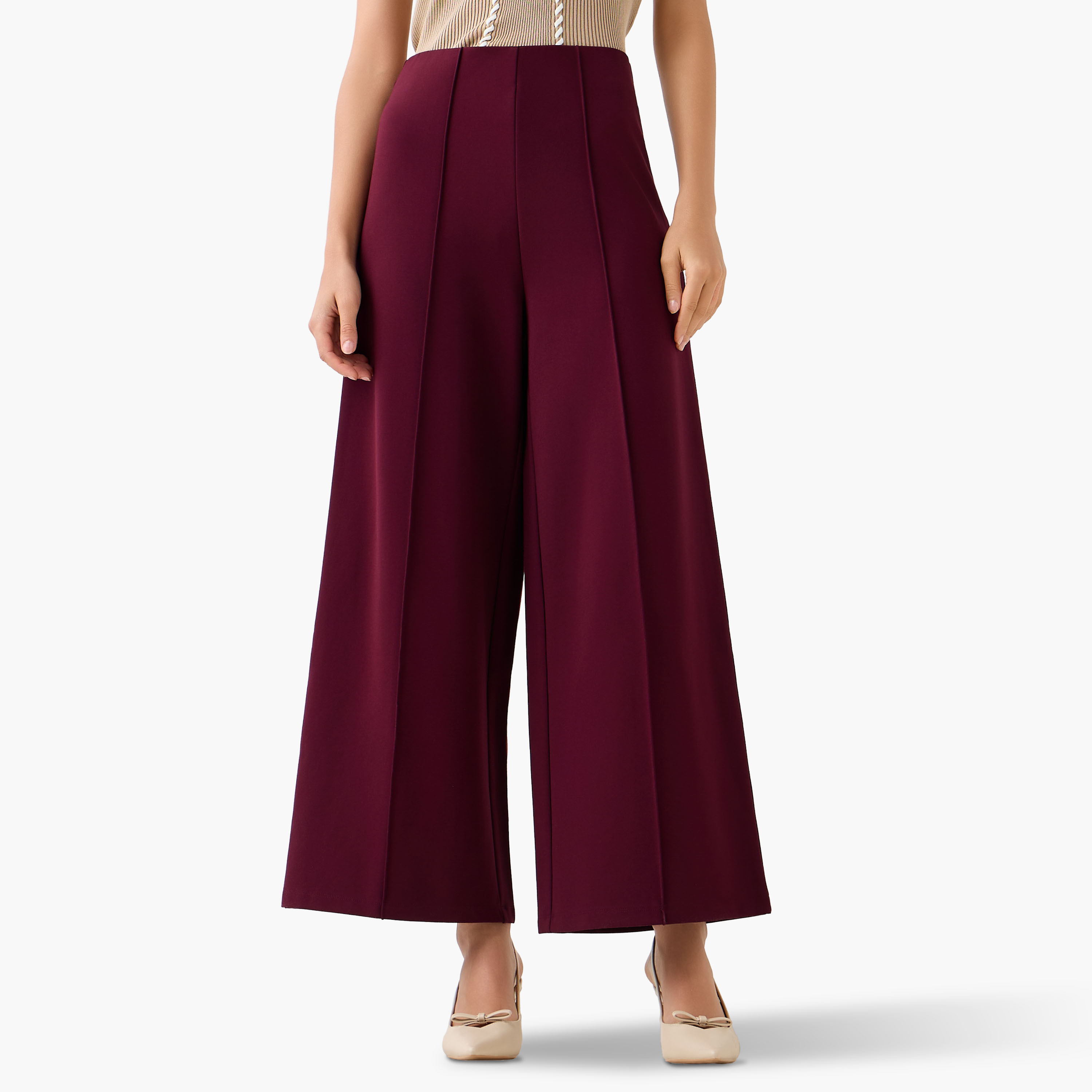 Full Pants with Wide Leg Design-women-clothing-bottoms-trousers-image-1