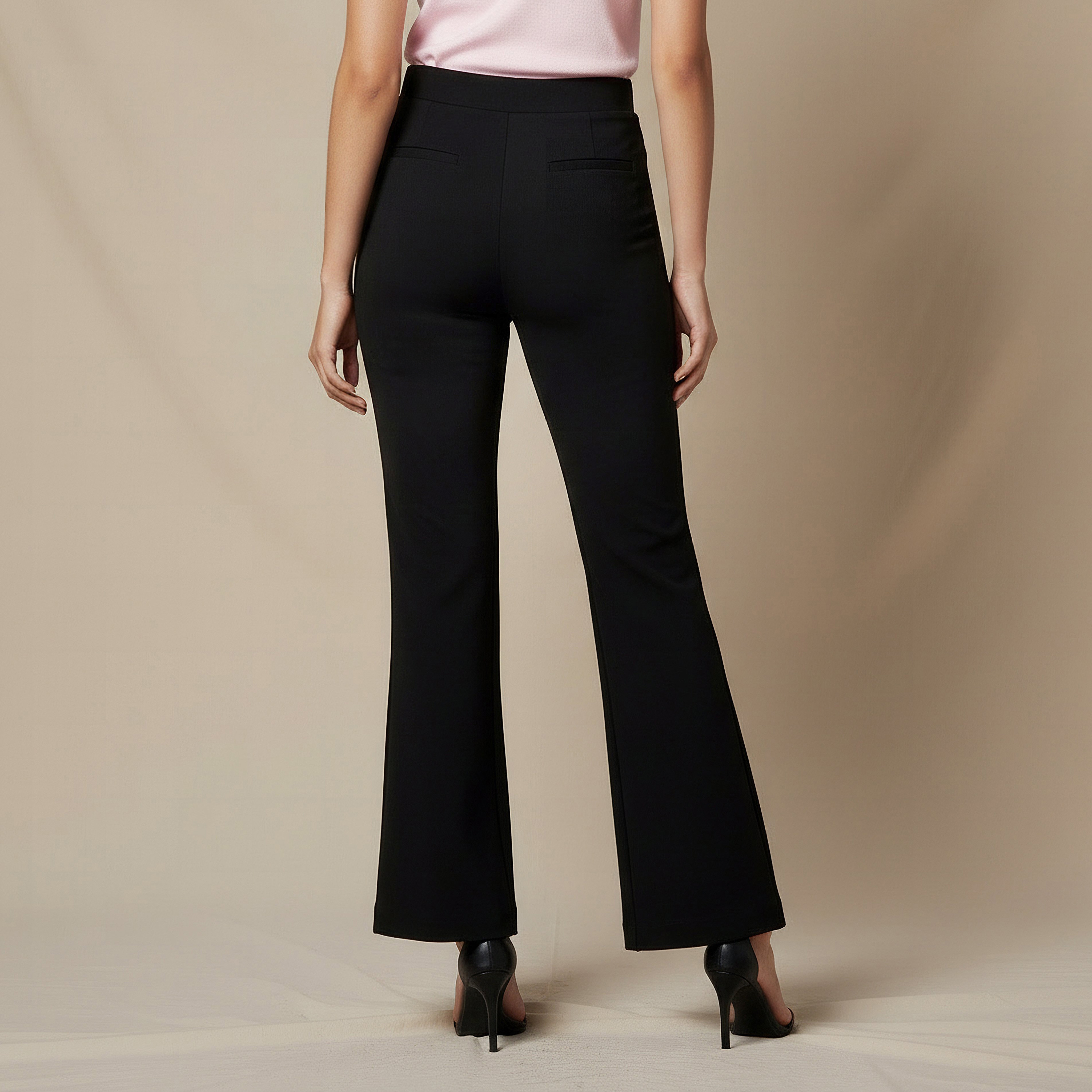 High Rise Ankle Length Bootcut Trousers-women-clothing-bottoms-trousers-image-3
