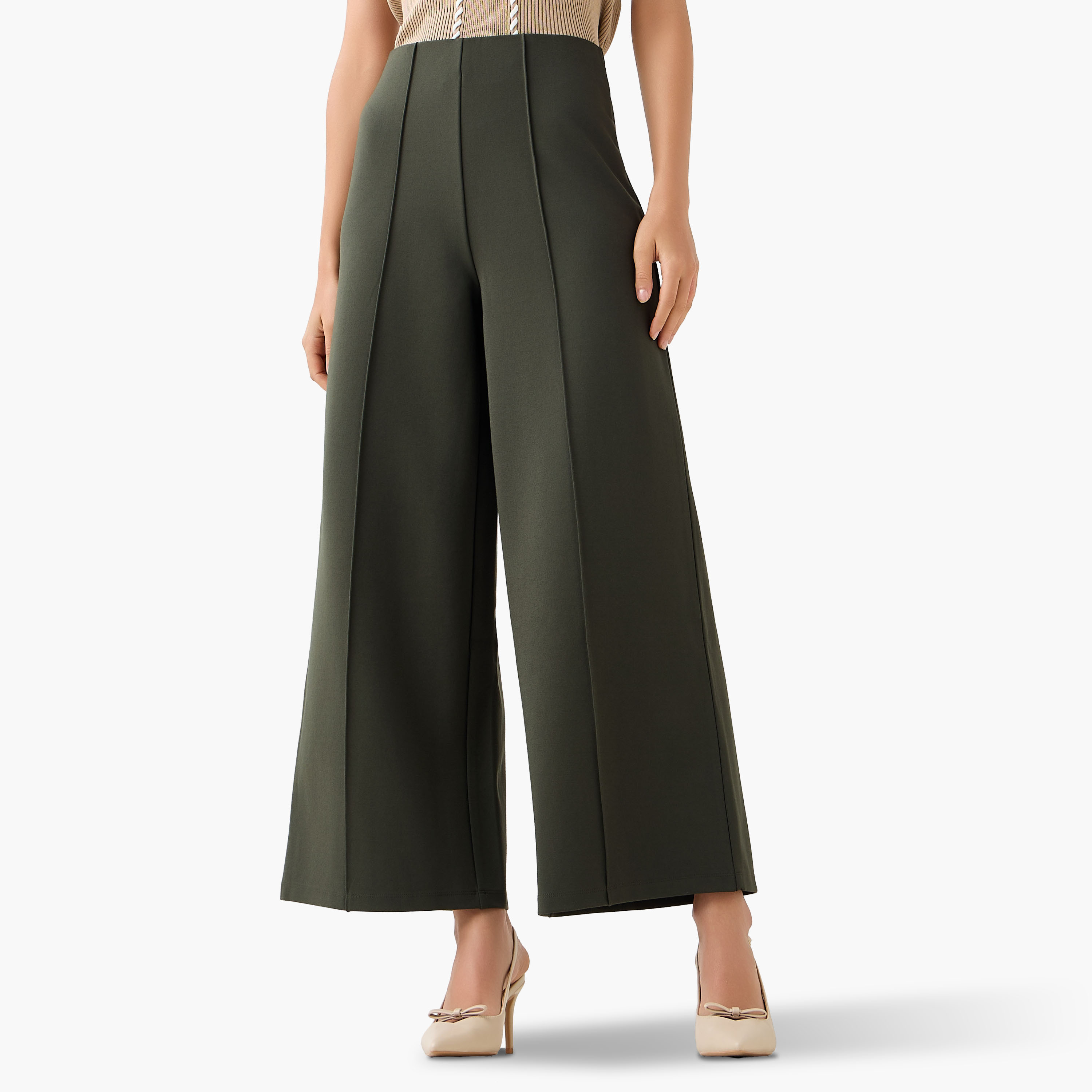 Full Pants with Wide Leg Design-women-clothing-bottoms-trousers-image-1