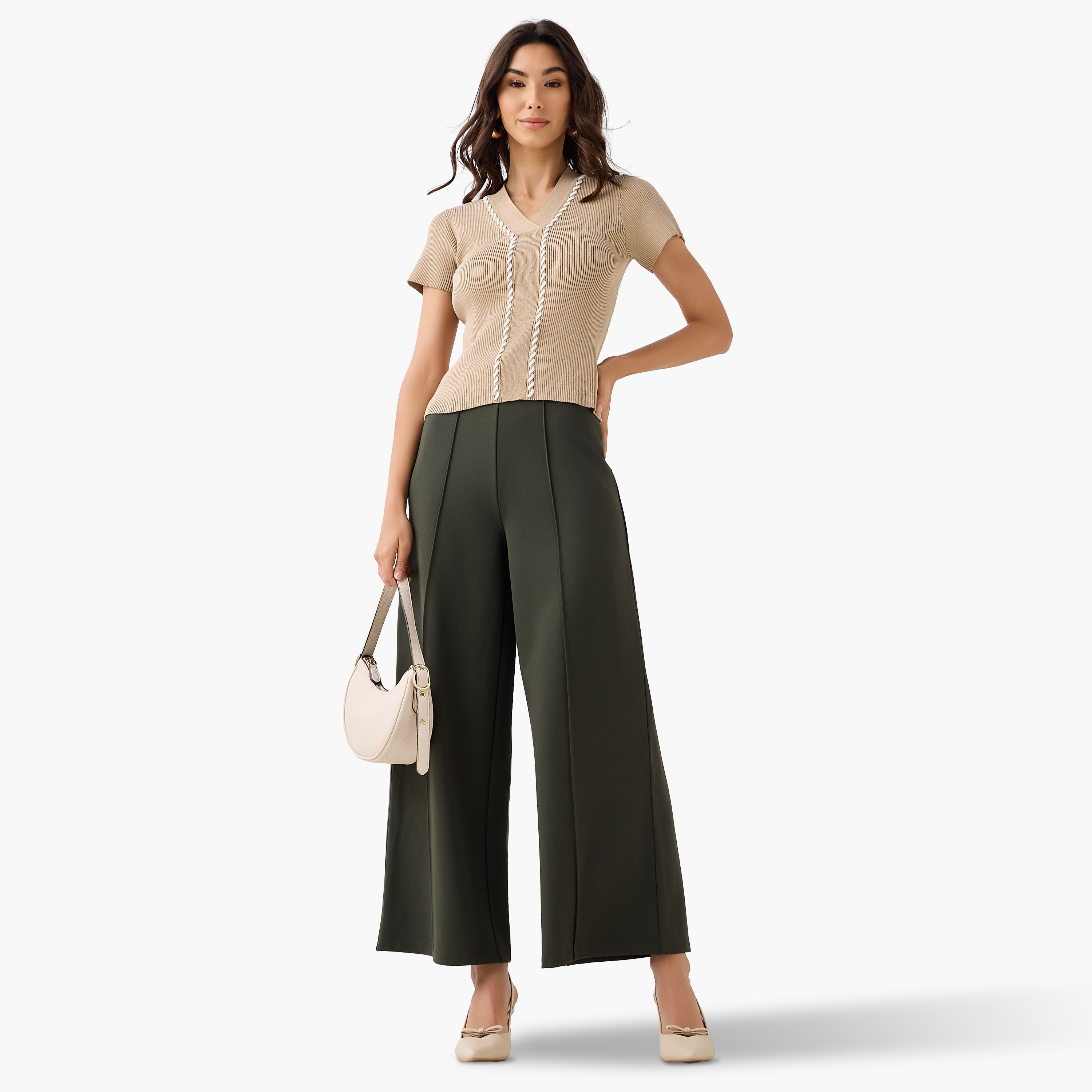 Full Pants with Wide Leg Design-women-clothing-bottoms-trousers-image-2
