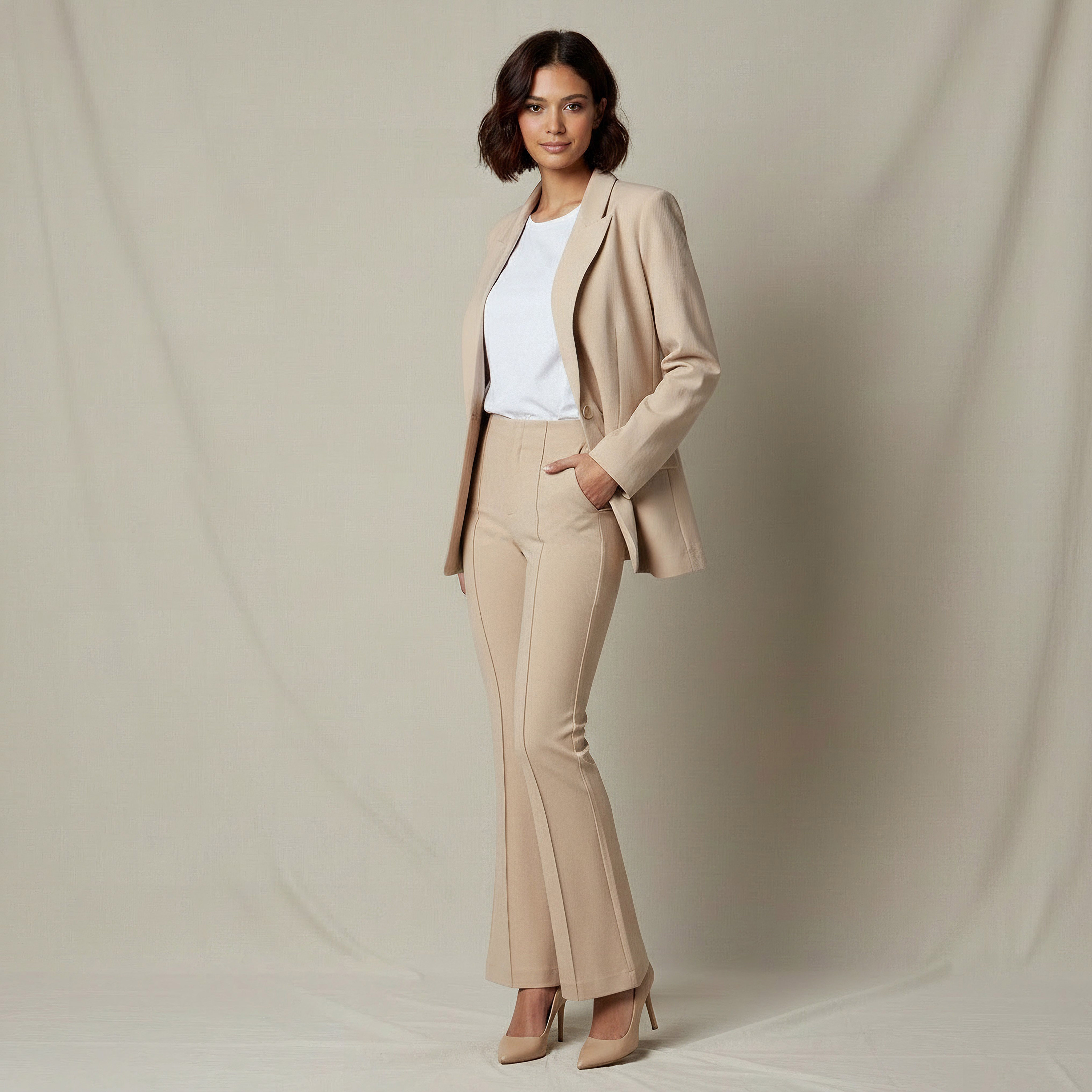 جاكيت بليزر بقصة واسعة وبصدر بإغلاق مزدوج-women-clothing-coordsets-image-3