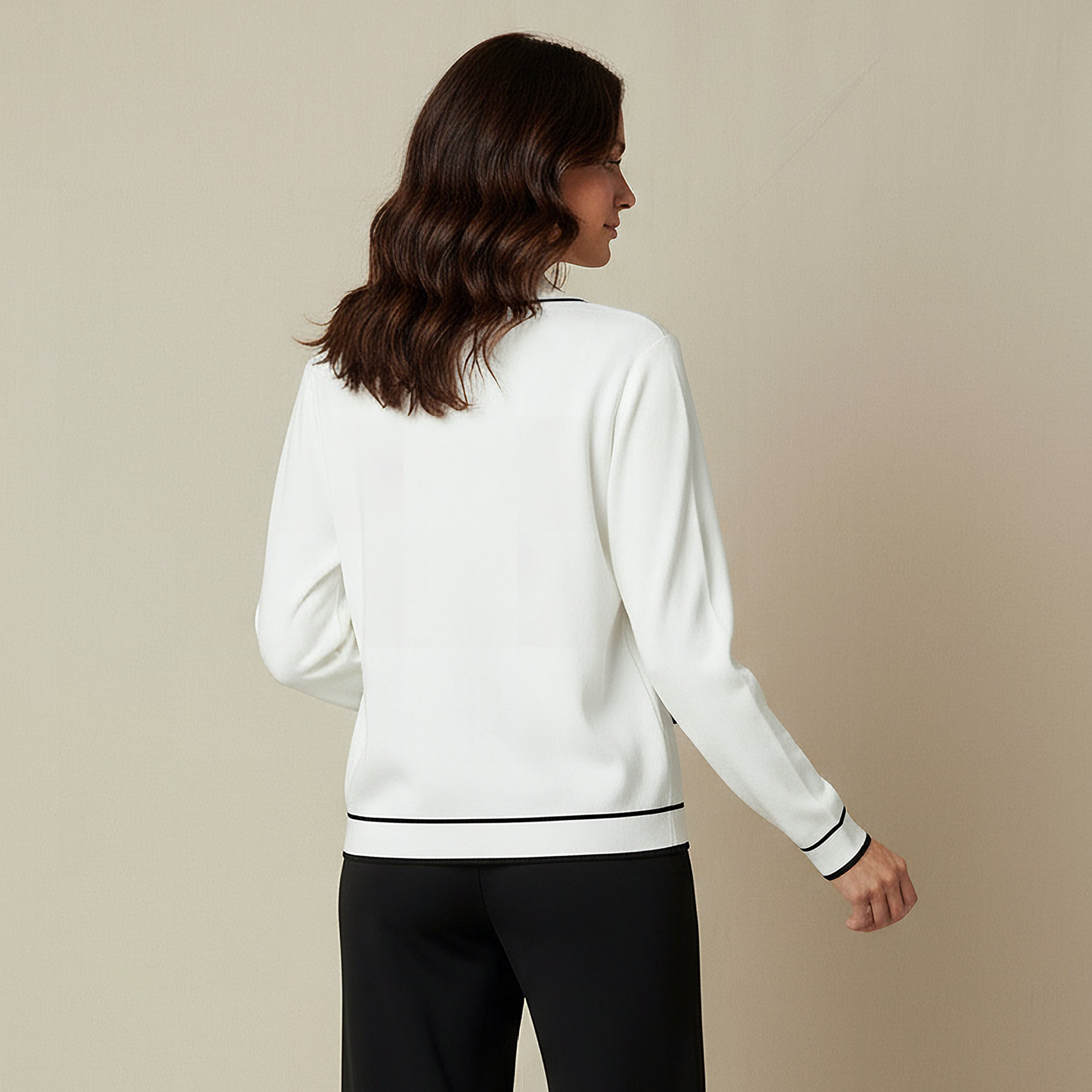 Regular Fit Textured Collared Cardigan-women-winterwear-cardigansandjumpers-cardigans-image-3