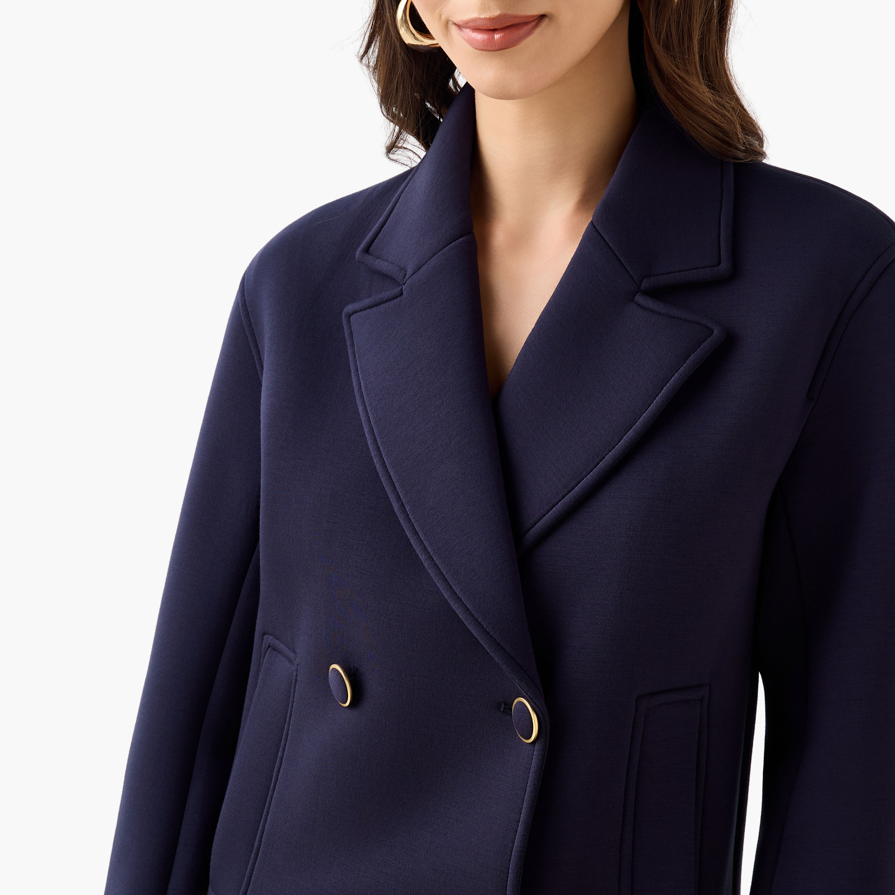 بليزر بقصّة عادية وياقة مطوية-women-clothing-coatsandjackets-blazers-image-2