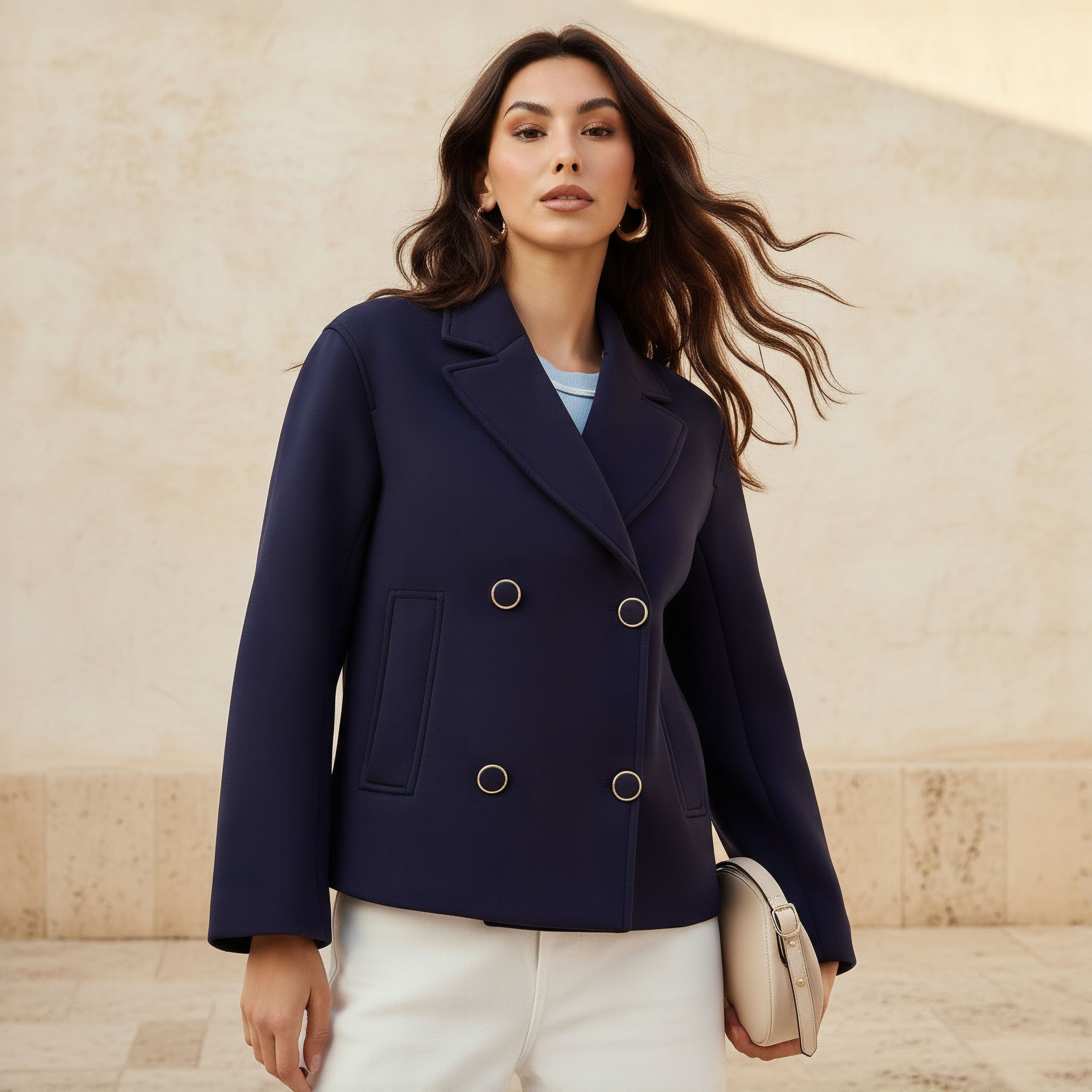 بليزر بقصّة عادية وياقة مطوية-women-clothing-coatsandjackets-blazers-image-7