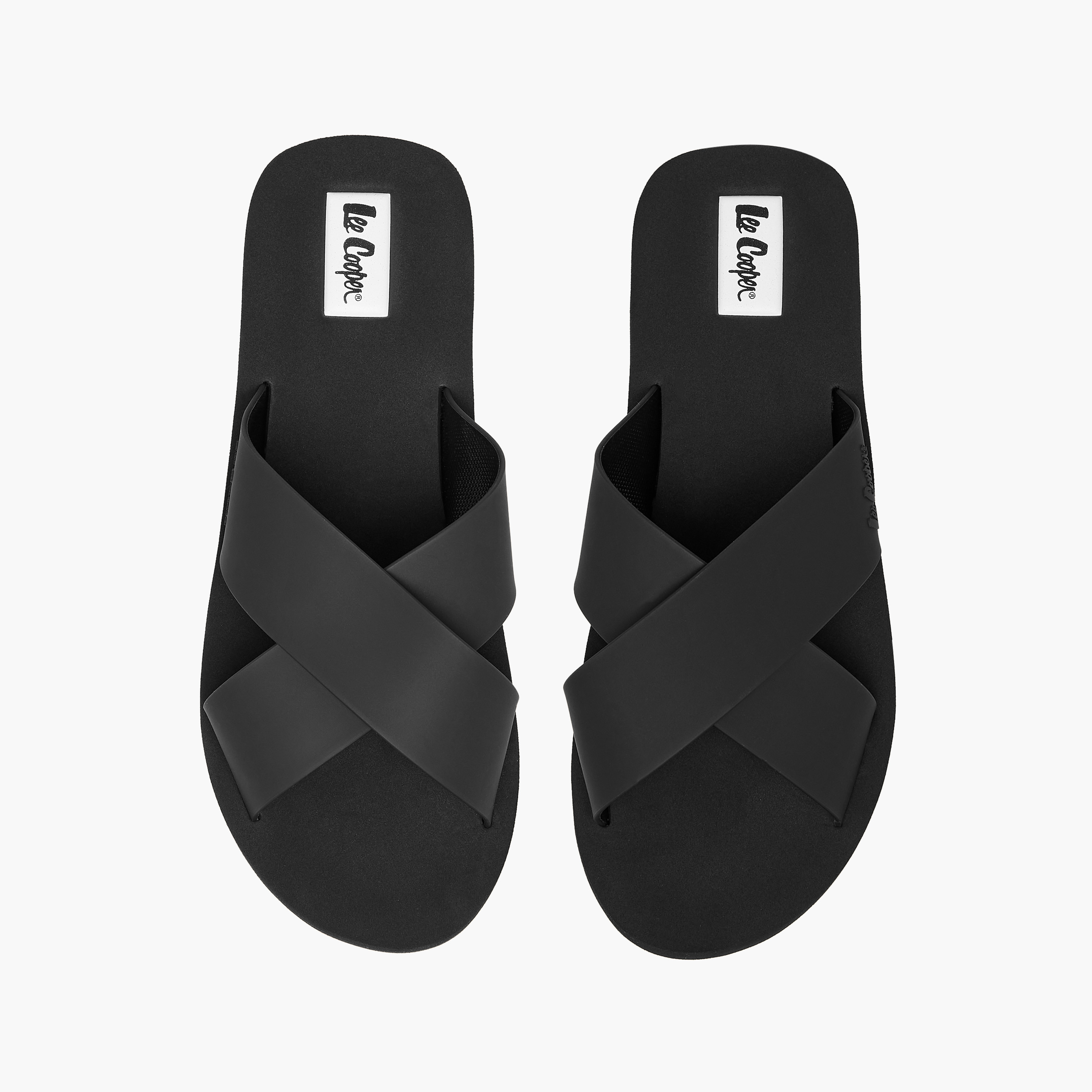 Lee Cooper Men's Logo Detail Cross Strap Flip Flops-men-shoes-flipflopsandslides-image-1