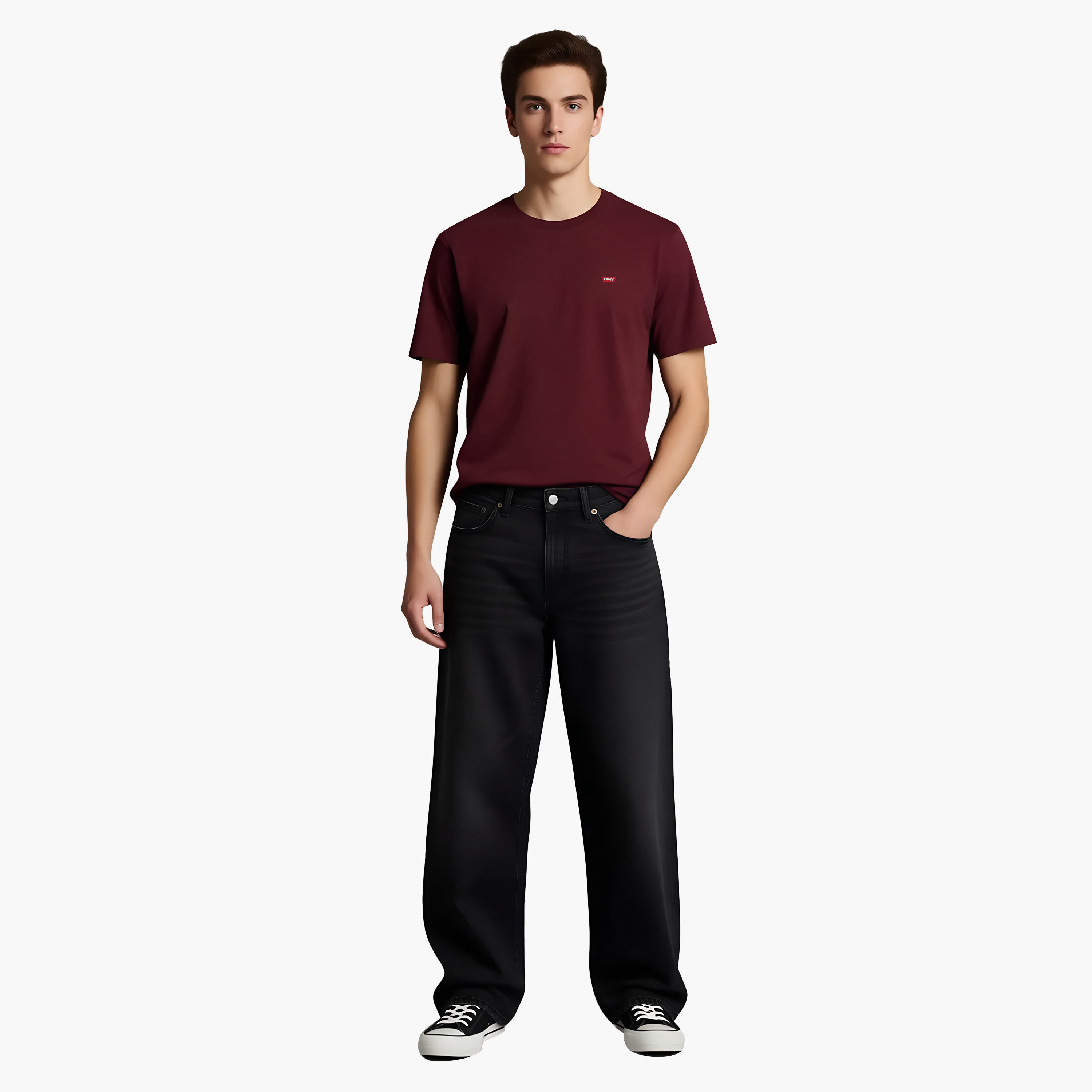 Levi's Plain Crew Neck Short Sleeves Men's T-Shirt-men-clothing-tshirtsandpolos-tshirts-image-2