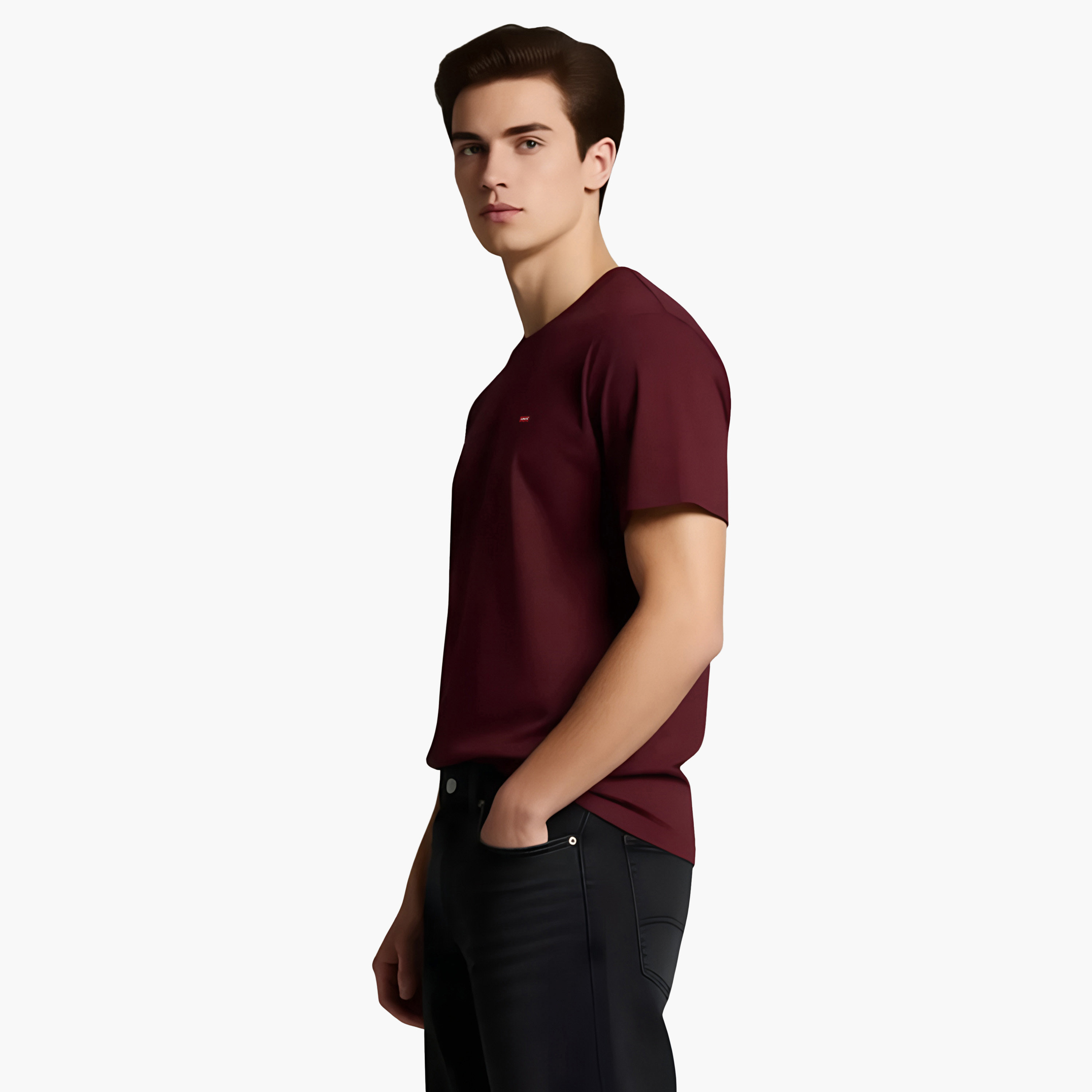 Levi's Plain Crew Neck Short Sleeves Men's T-Shirt-men-clothing-tshirtsandpolos-tshirts-image-3
