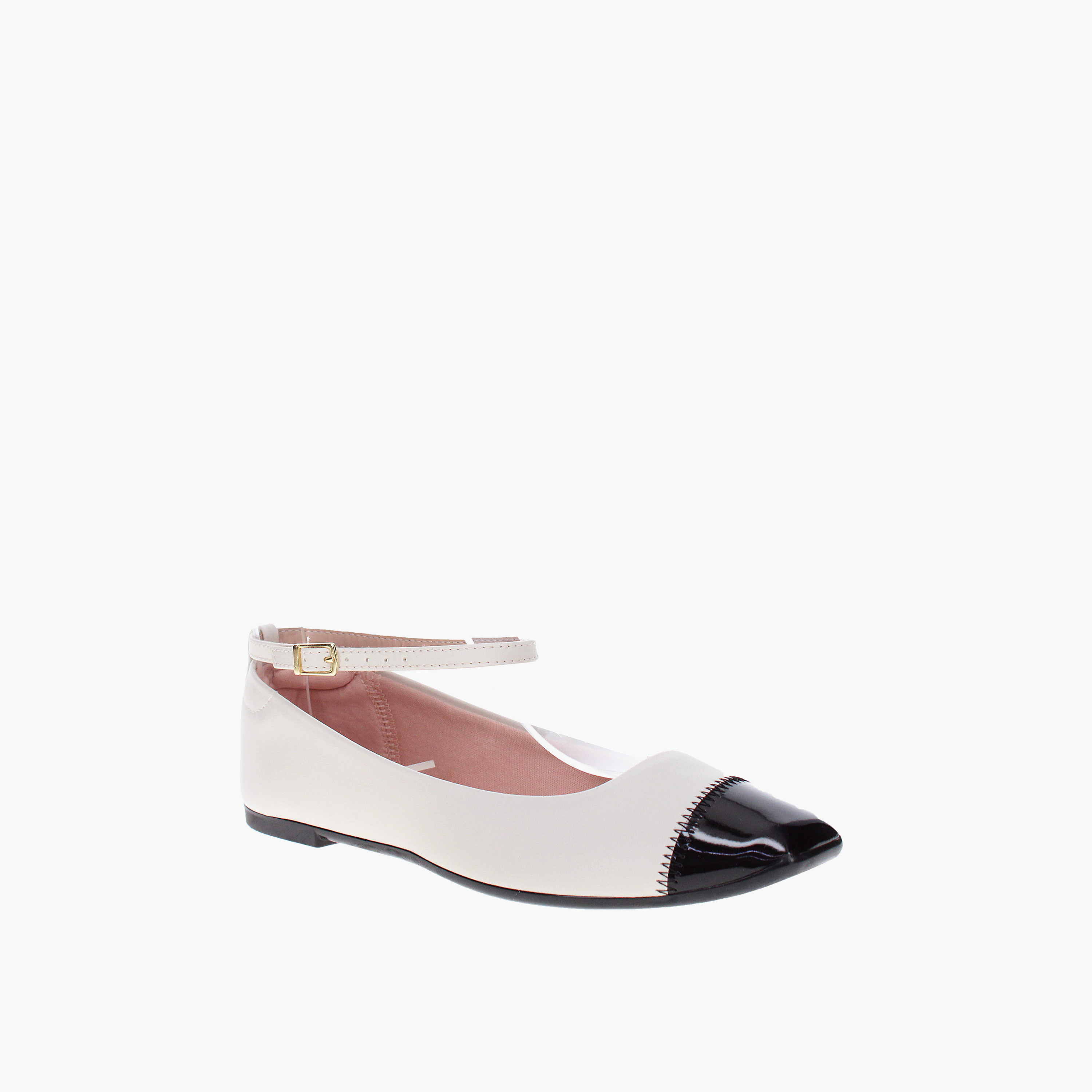 موليكا-   حذاء باليه راينا بحزام الكاحل وإبزيم-women-shoes-ballerinas-image-1