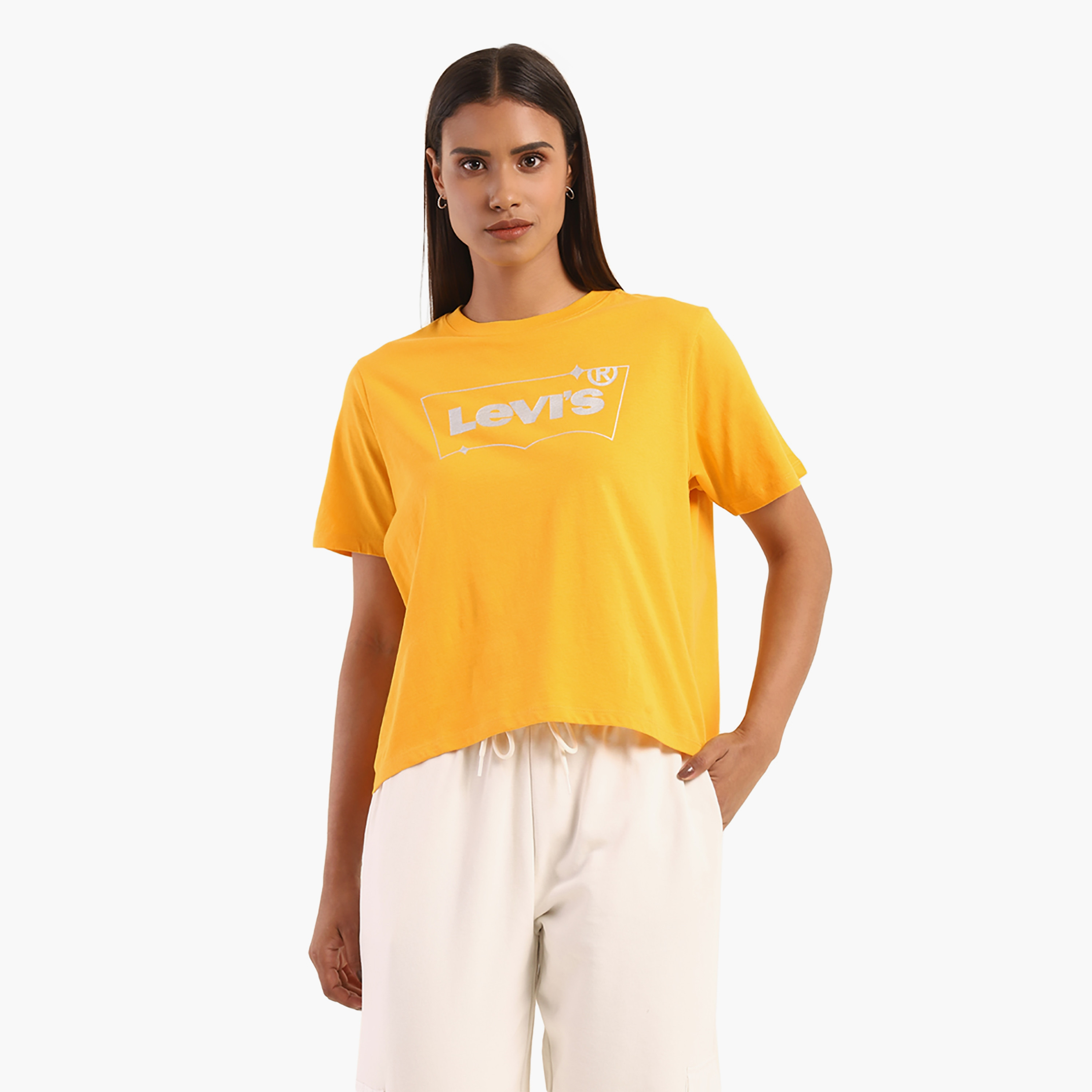 Levi's Logo Crew Neck Short Sleeves Women's T-Shirt-women-clothing-tshirts-image-1