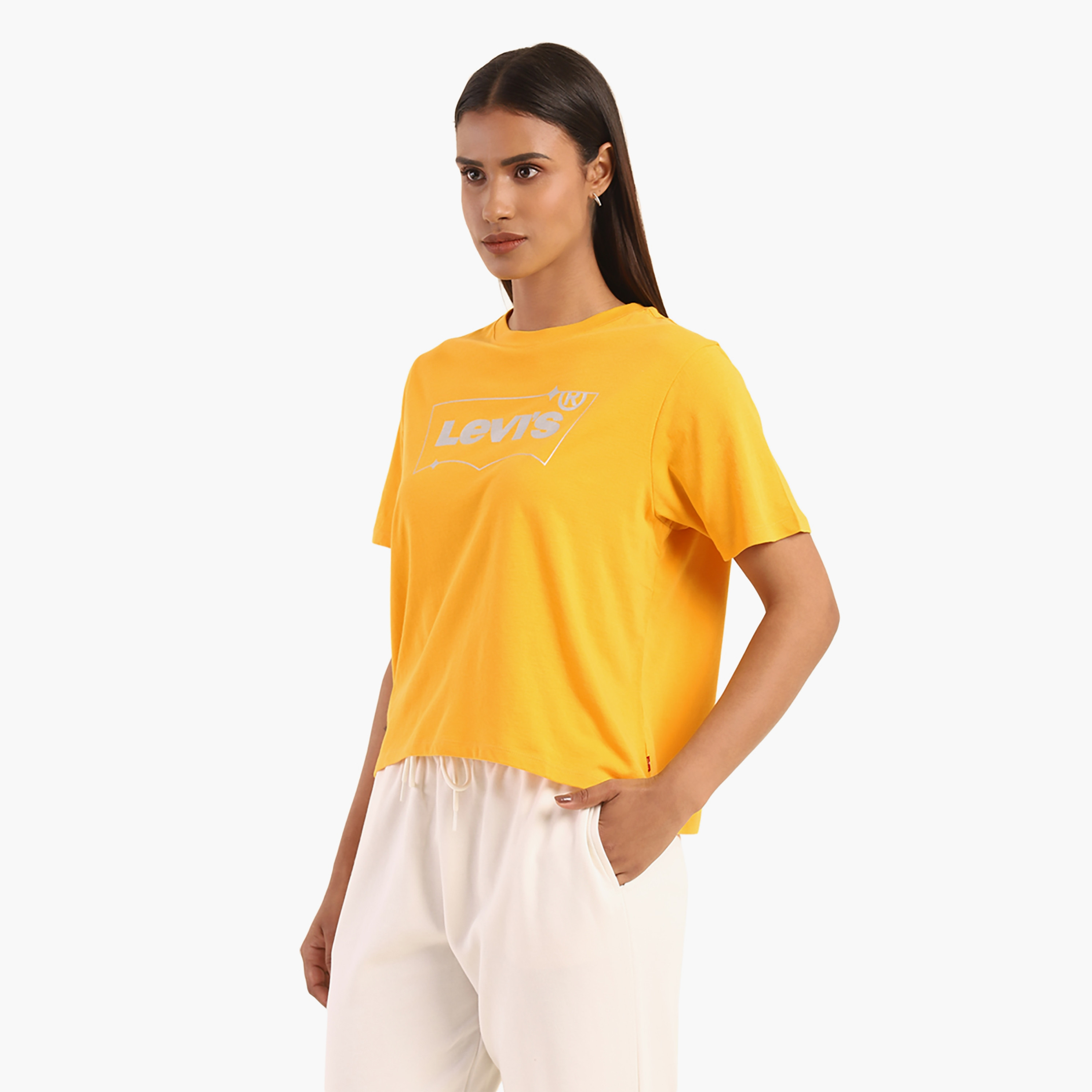 Levi's Logo Crew Neck Short Sleeves Women's T-Shirt-women-clothing-tshirts-image-2