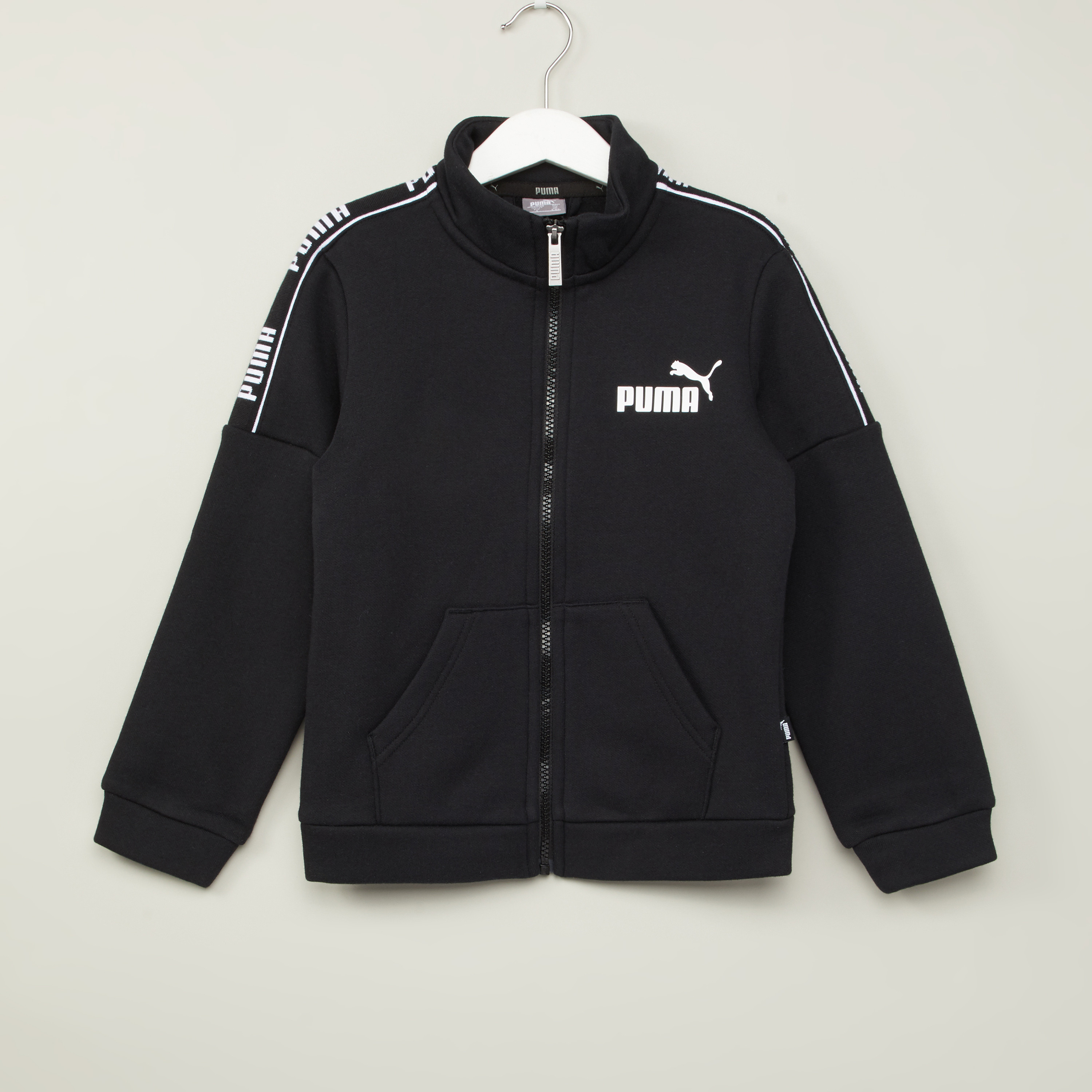 PUMA Logo Printed Track Jacket with Zip Closure