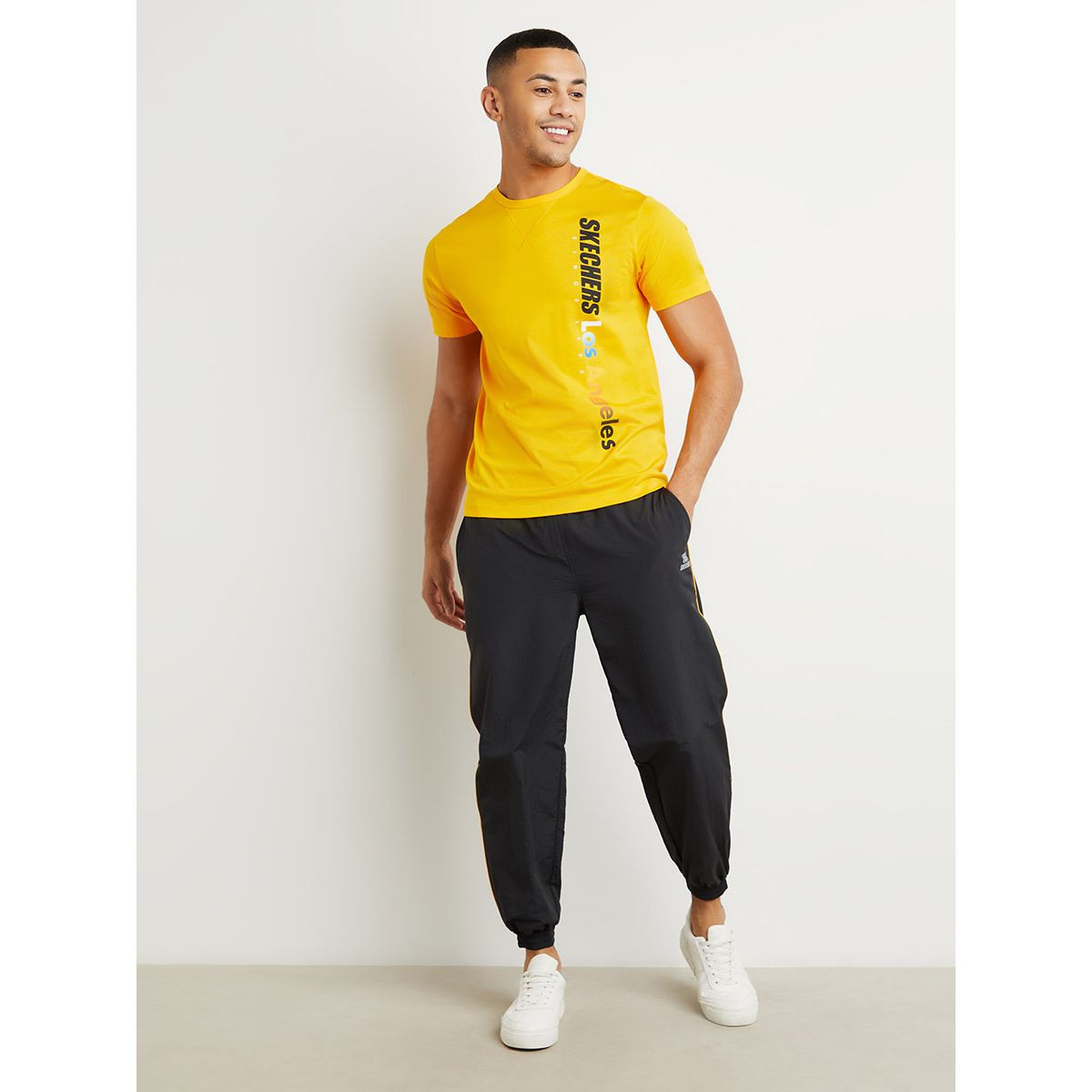Skechers Los Angeles Print Short Sleeves Slim Fit T-shirt-men-clothing-sportswearandactivewear-tshirtsandpolos-image-2