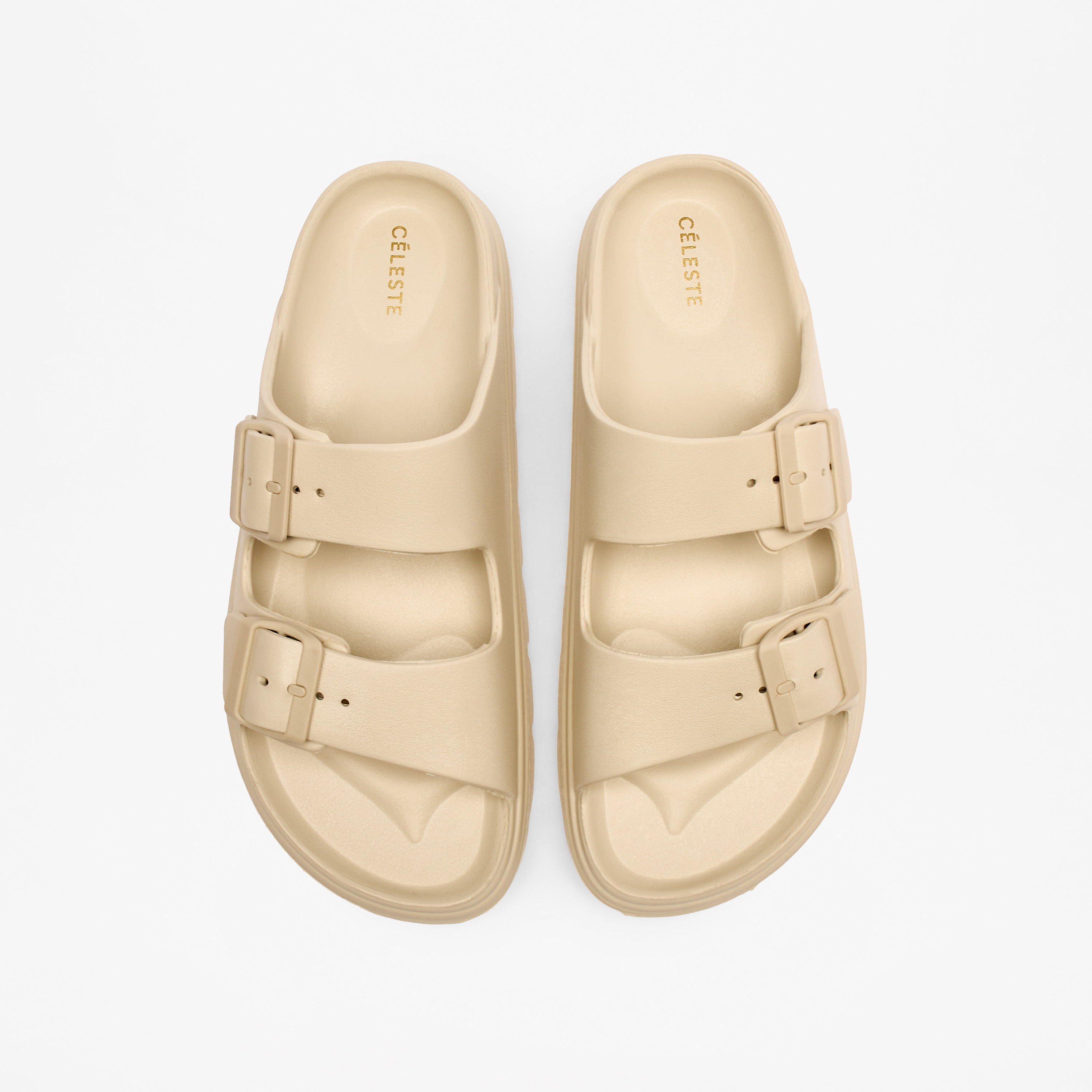 صندل سادة سهل الارتداء بزينة إبزيم للنساء من سيليست-women-shoes-flats-sandals-image-1