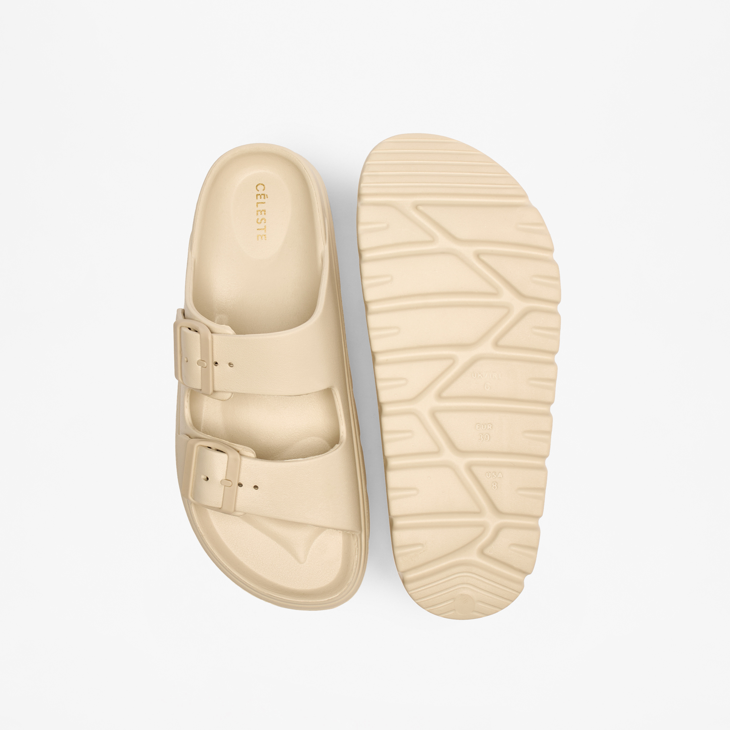 صندل سادة سهل الارتداء بزينة إبزيم للنساء من سيليست-women-shoes-flats-sandals-image-5