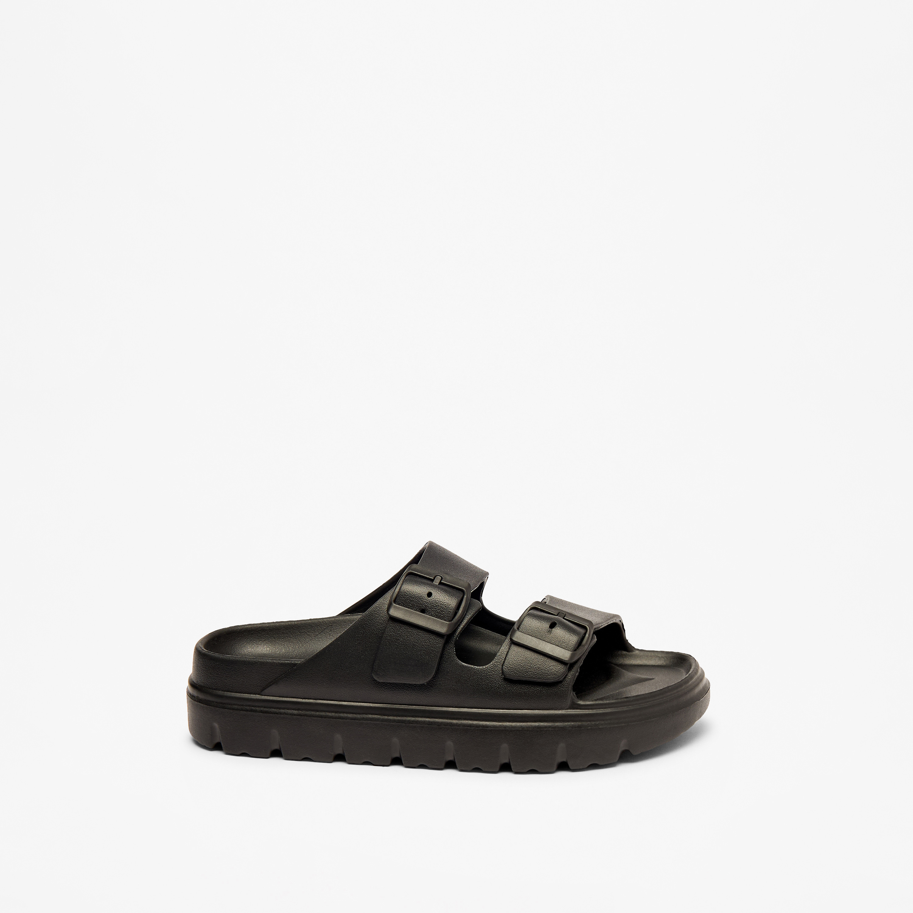Celeste Women's Solid Slip-On Sandals with Buckle Accent-women-shoes-flats-sandals-image-3