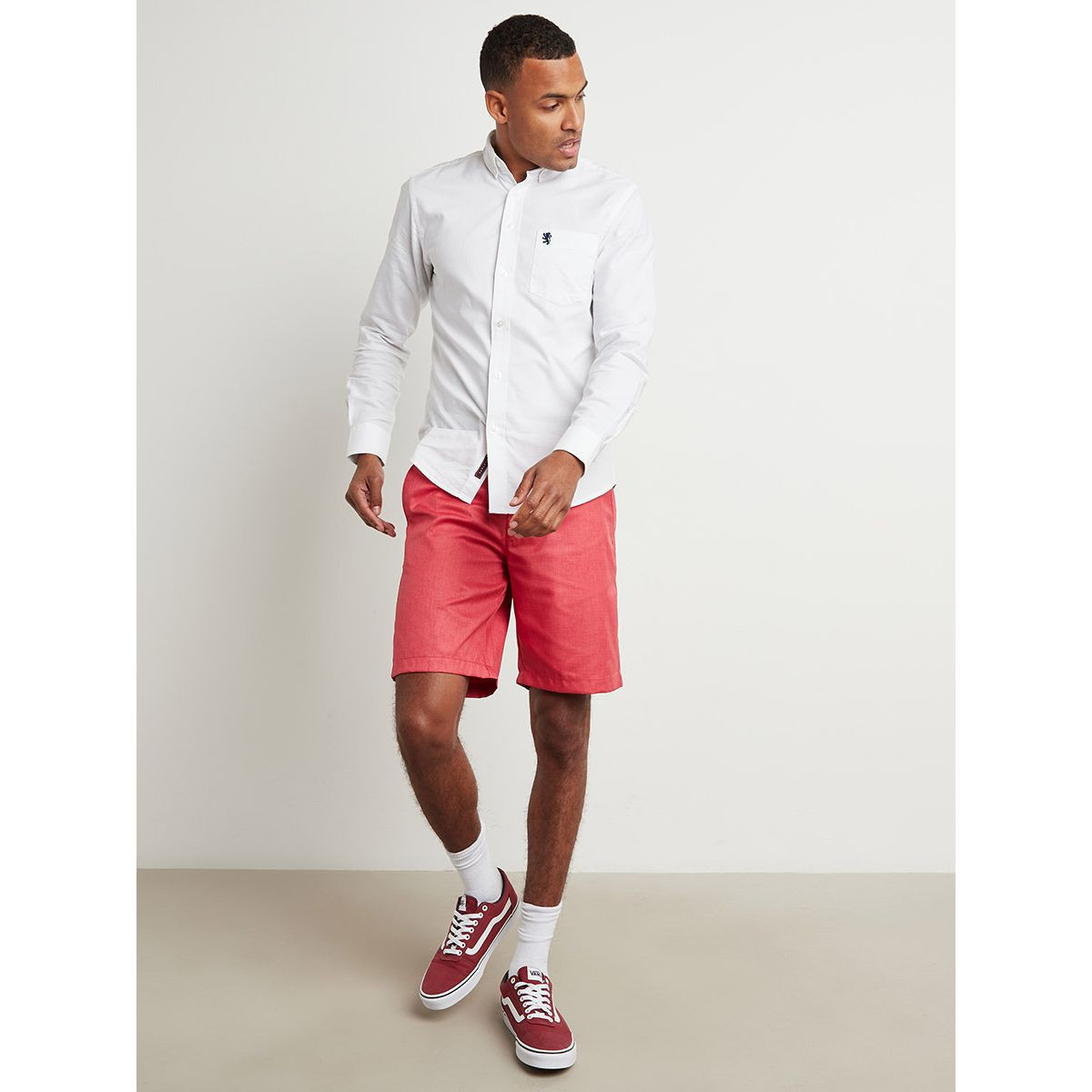 قميص قطن بطبعات مربعات من ستايلي-men-clothing-bottoms-shorts-image-3