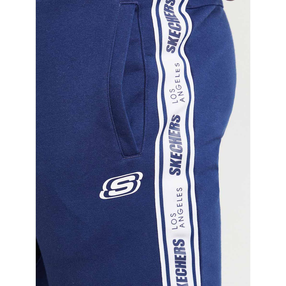 Skechers Printed Taping Detail Elastic Waist Pants-sports-men-clothing-bottoms-image-3