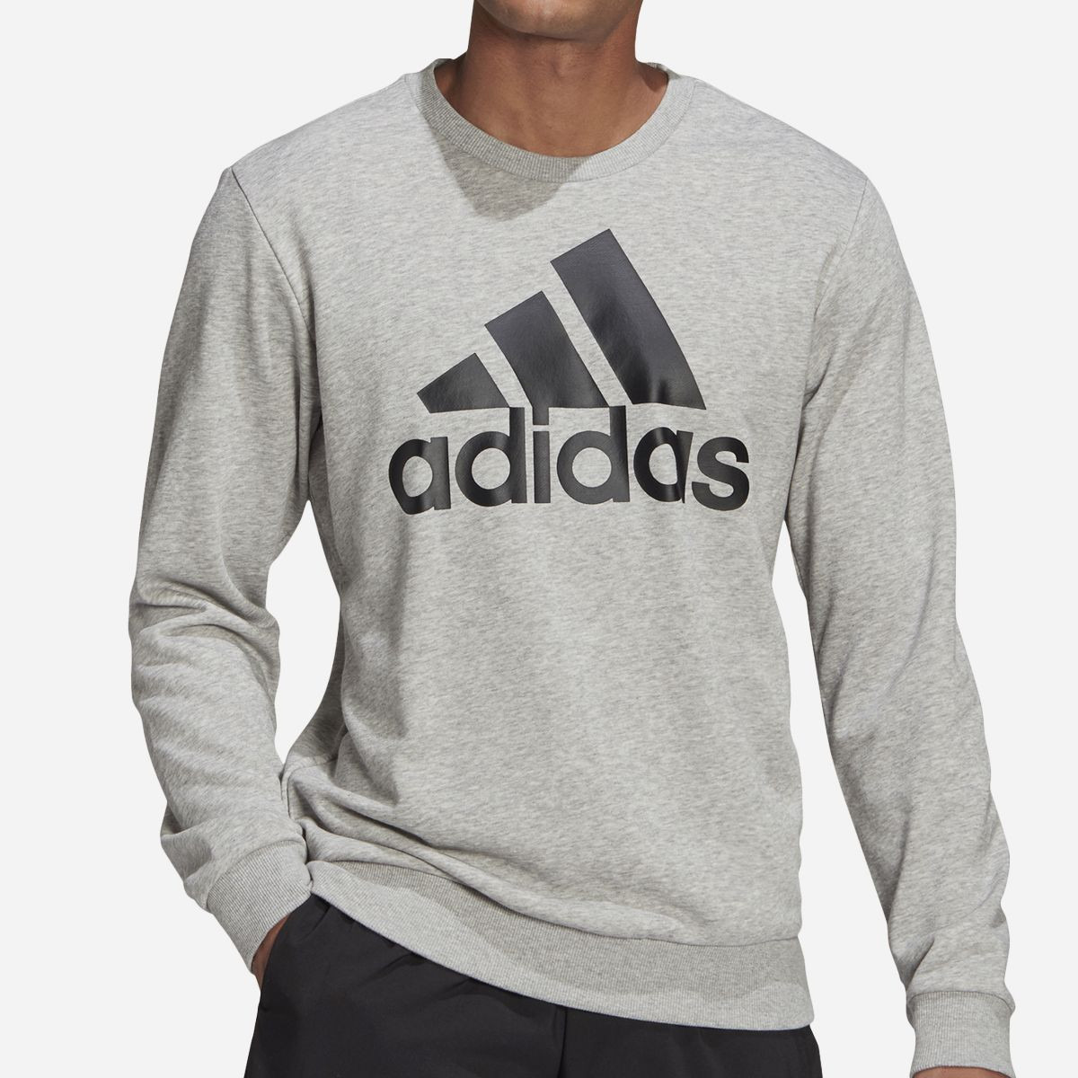 Adidas Big Logo Print French Terry Sweatshirt-men-winterwear-hoodiesandsweatshirts-image-1