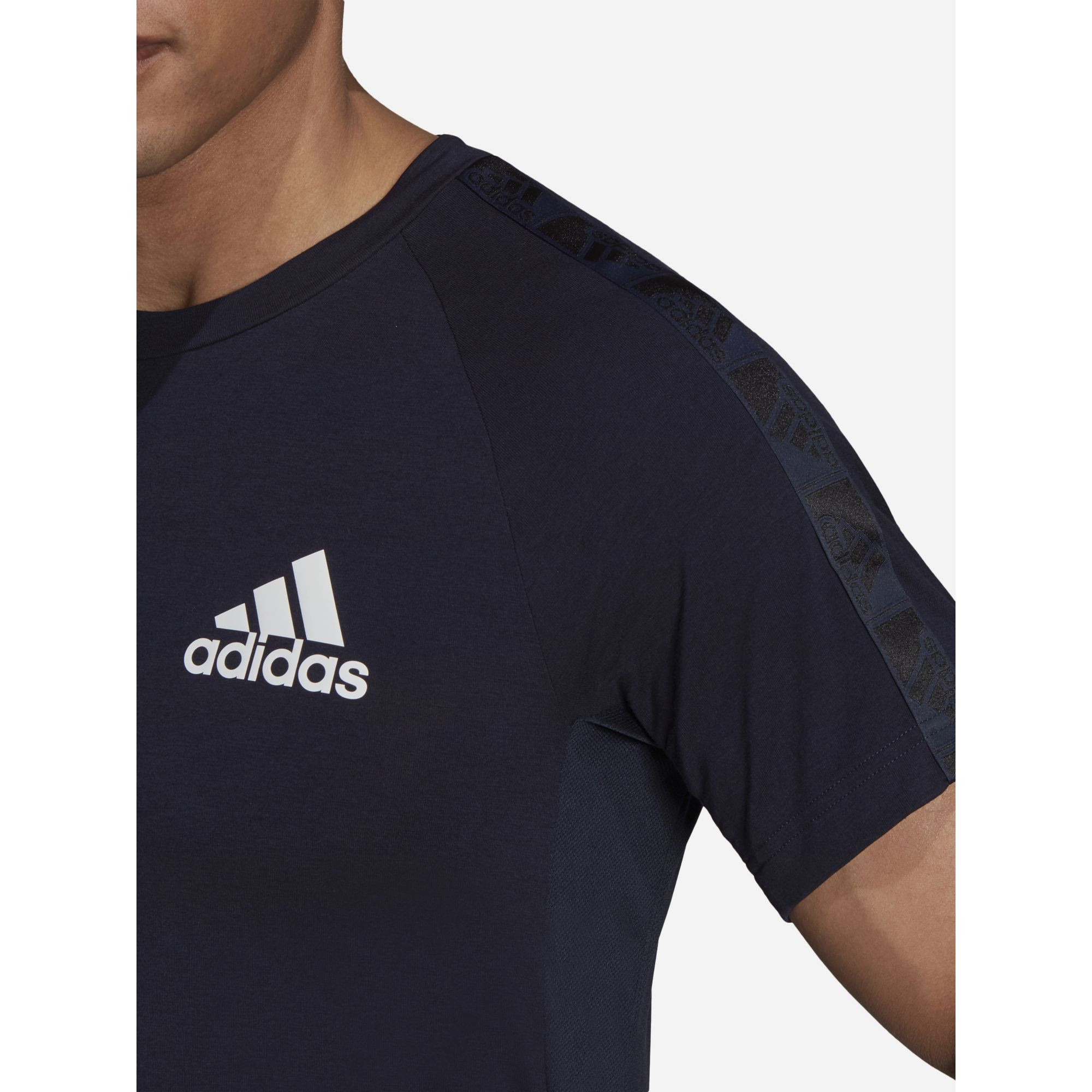 Adidas Shoulder Tape Detail Slim Fit Activewear T-shirt-men-clothing-sportswearandactivewear-tshirtsandpolos-image-5