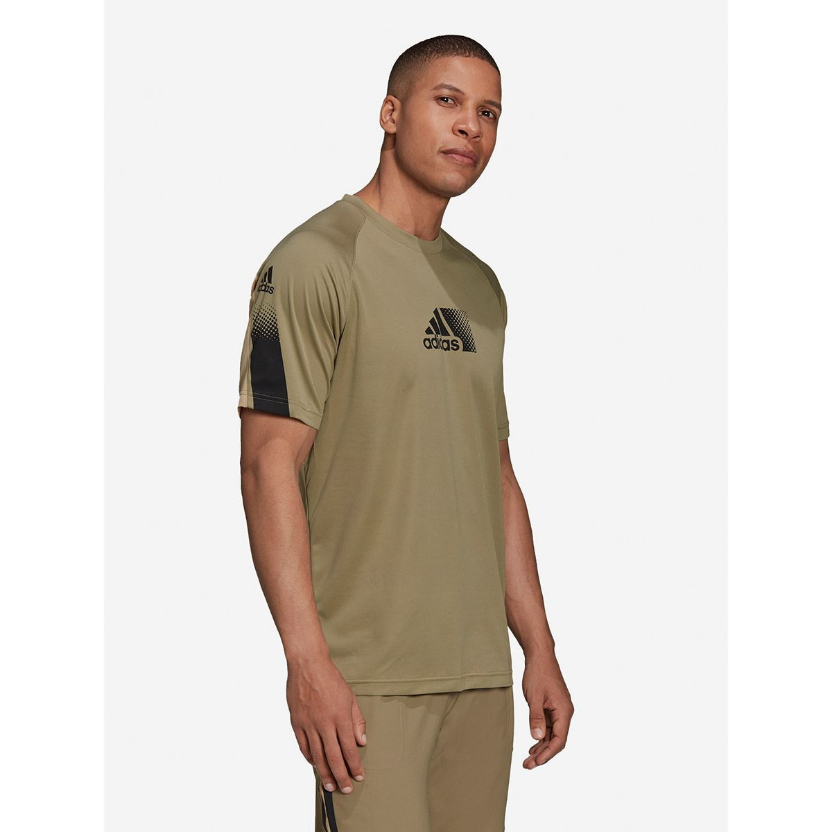 Adidas Tape Printed Sleeves Slim Fit Activewear T-shirt-men-clothing-sportswearandactivewear-tshirtsandpolos-image-2