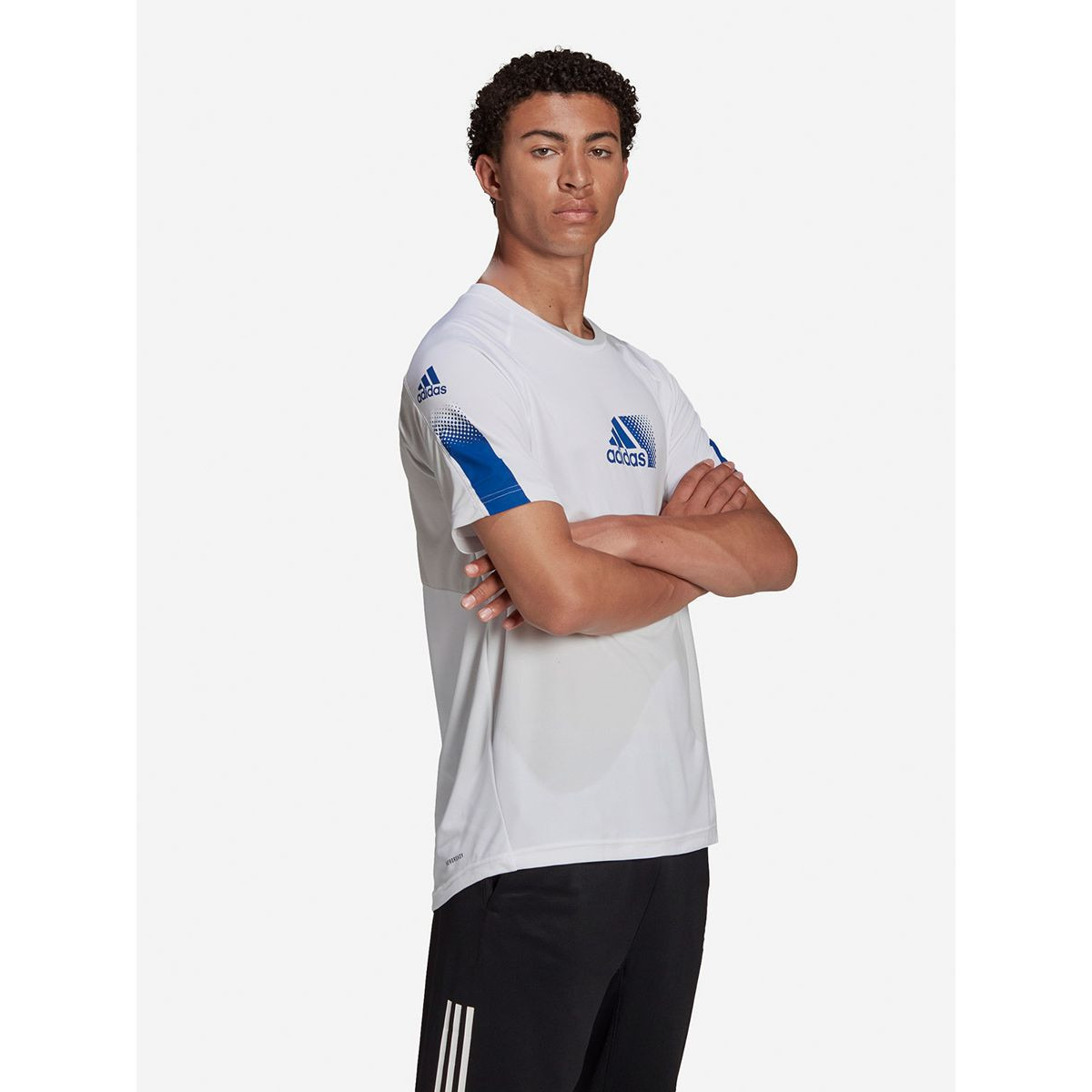 Adidas Tape Printed Sleeves Slim Fit Activewear T-shirt-men-clothing-sportswearandactivewear-tshirtsandpolos-image-2