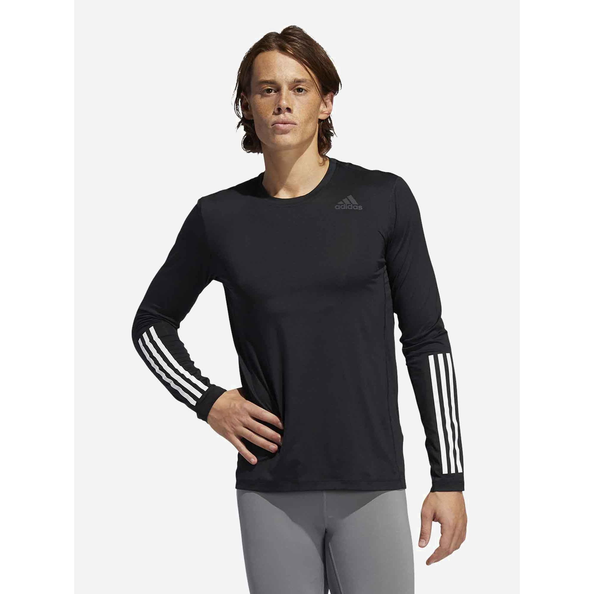 Adidas Tech Fit 3-Stripes Long Sleeves Detail Slim Fit T-shirt-men-clothing-sportswearandactivewear-tshirtsandpolos-image-1