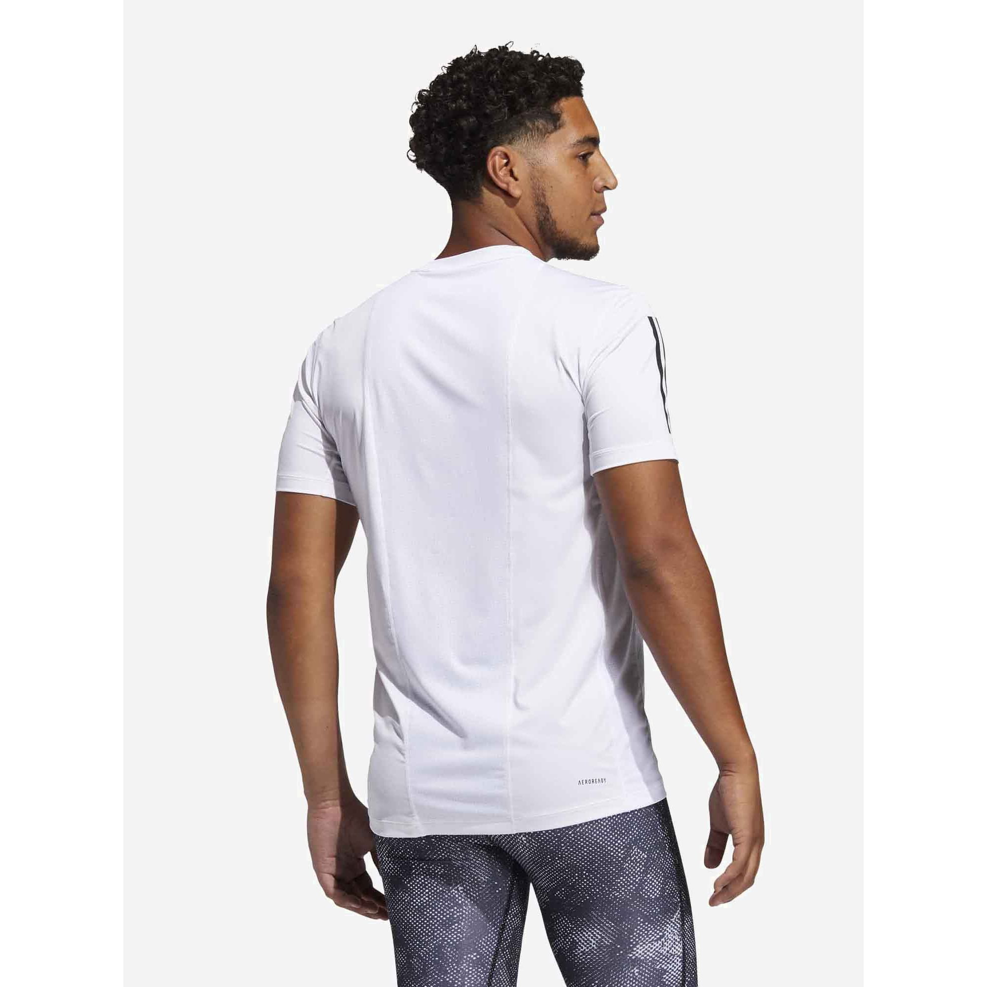 Adidas Tech Fit 3-Stripes Detail Short Sleeves Fitted T-shirt-men-clothing-sportswearandactivewear-tshirtsandpolos-image-2