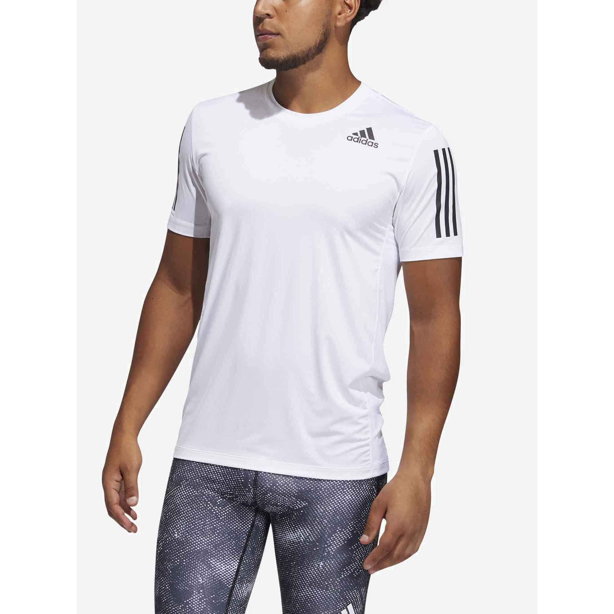 Adidas Tech Fit 3-Stripes Detail Short Sleeves Fitted T-shirt-men-clothing-sportswearandactivewear-tshirtsandpolos-image-3