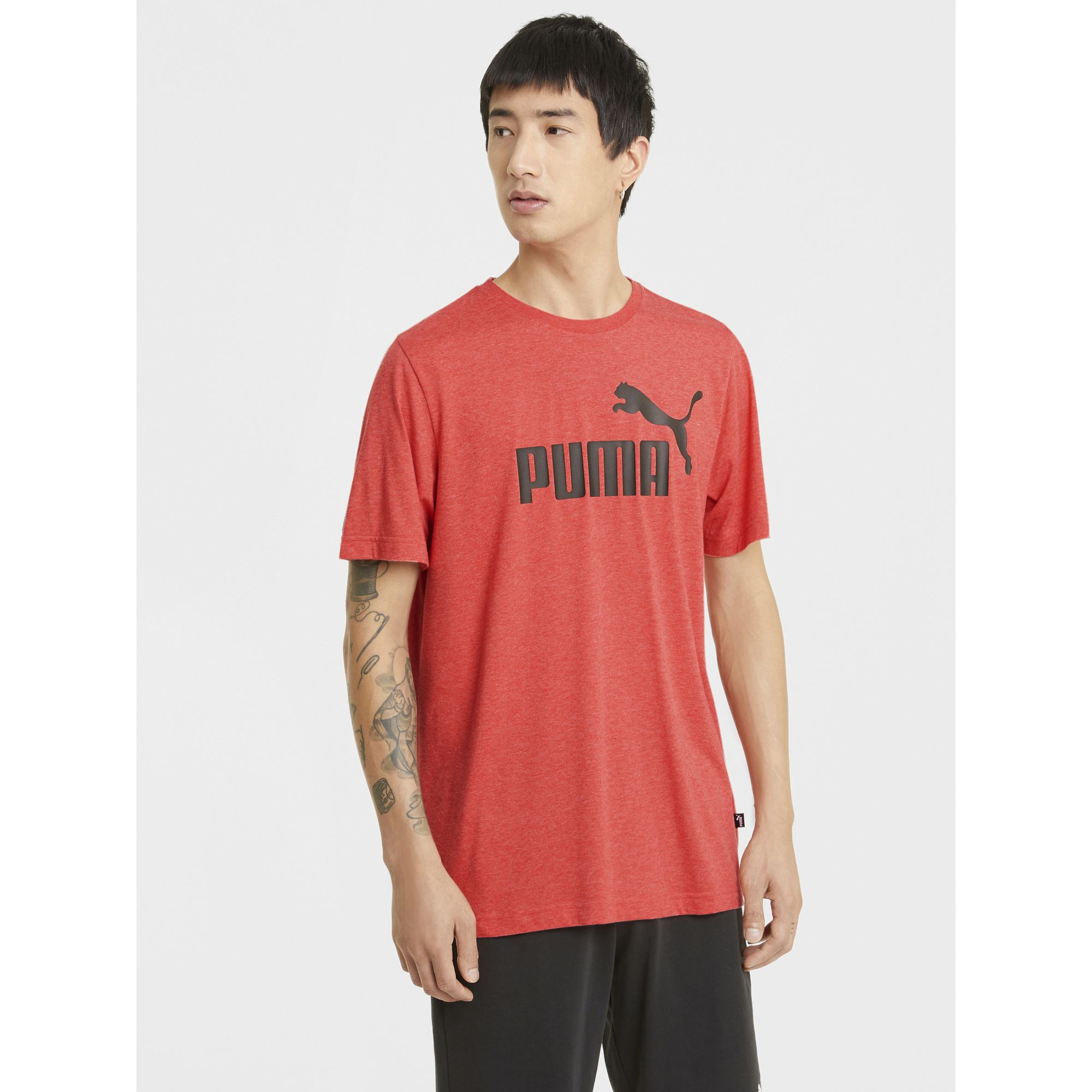 Puma Essential Heather Printed Short Sleeves Regular T-shirt-men-clothing-sportswearandactivewear-tshirtsandpolos-image-1