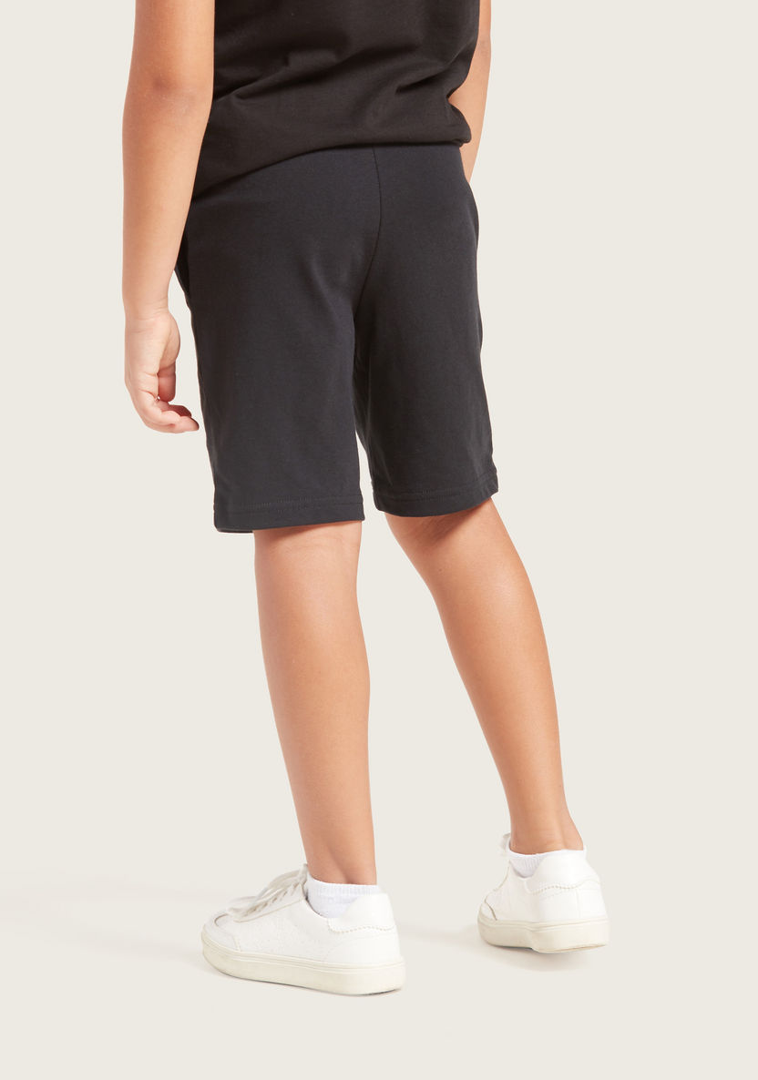 PUMA Solid Shorts with Drawstring Closure and Pockets-Bottoms-image-4