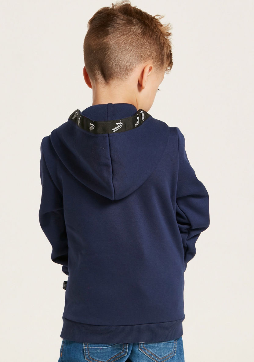 PUMA Hooded Sweatshirt with Long Sleeves and Zip Closure-Jackets-image-3