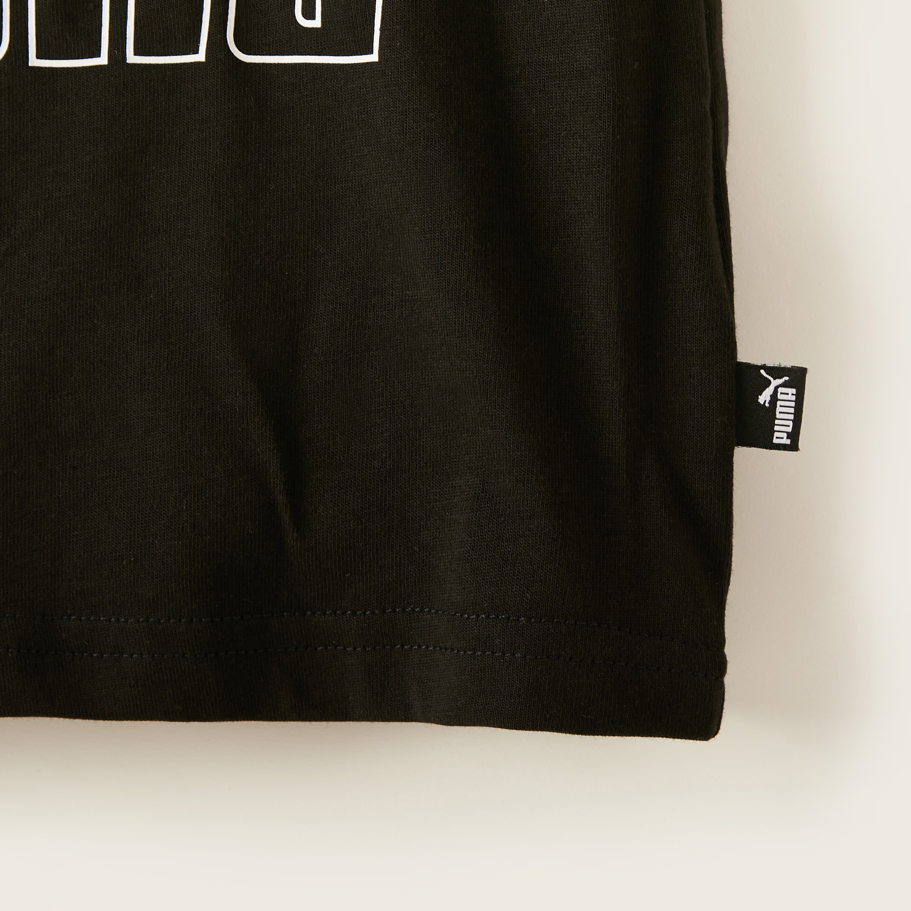 PUMA Graphic Print T-shirt with Round Neck and Short Sleeves-sports-boys-clothing-tops-image-3