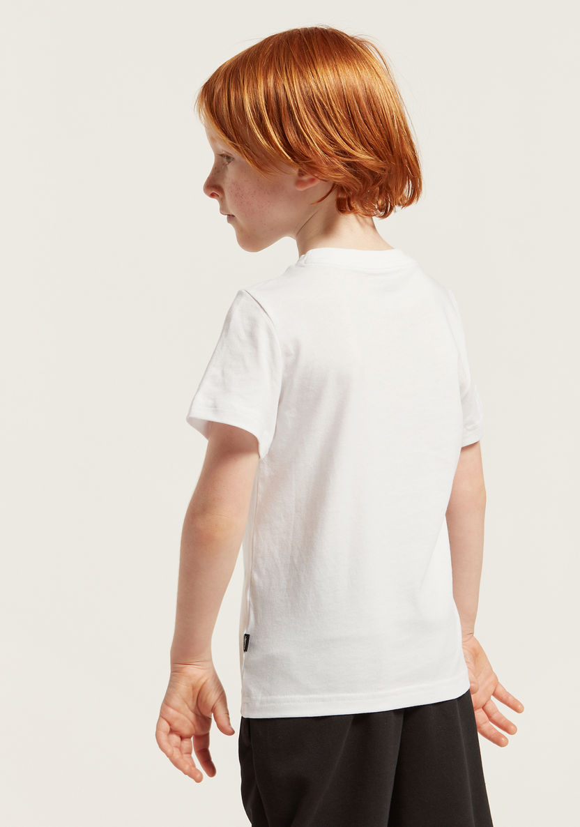 Puma Print T-shirt with Short Sleeves-Tops-image-3