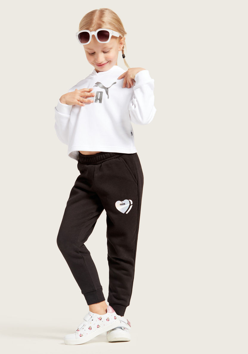 PUMA Printed Sweatpants with Elasticated Waistband and Pockets-Pants-image-0