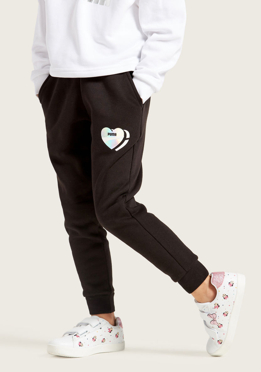 PUMA Printed Sweatpants with Elasticated Waistband and Pockets-Pants-image-1