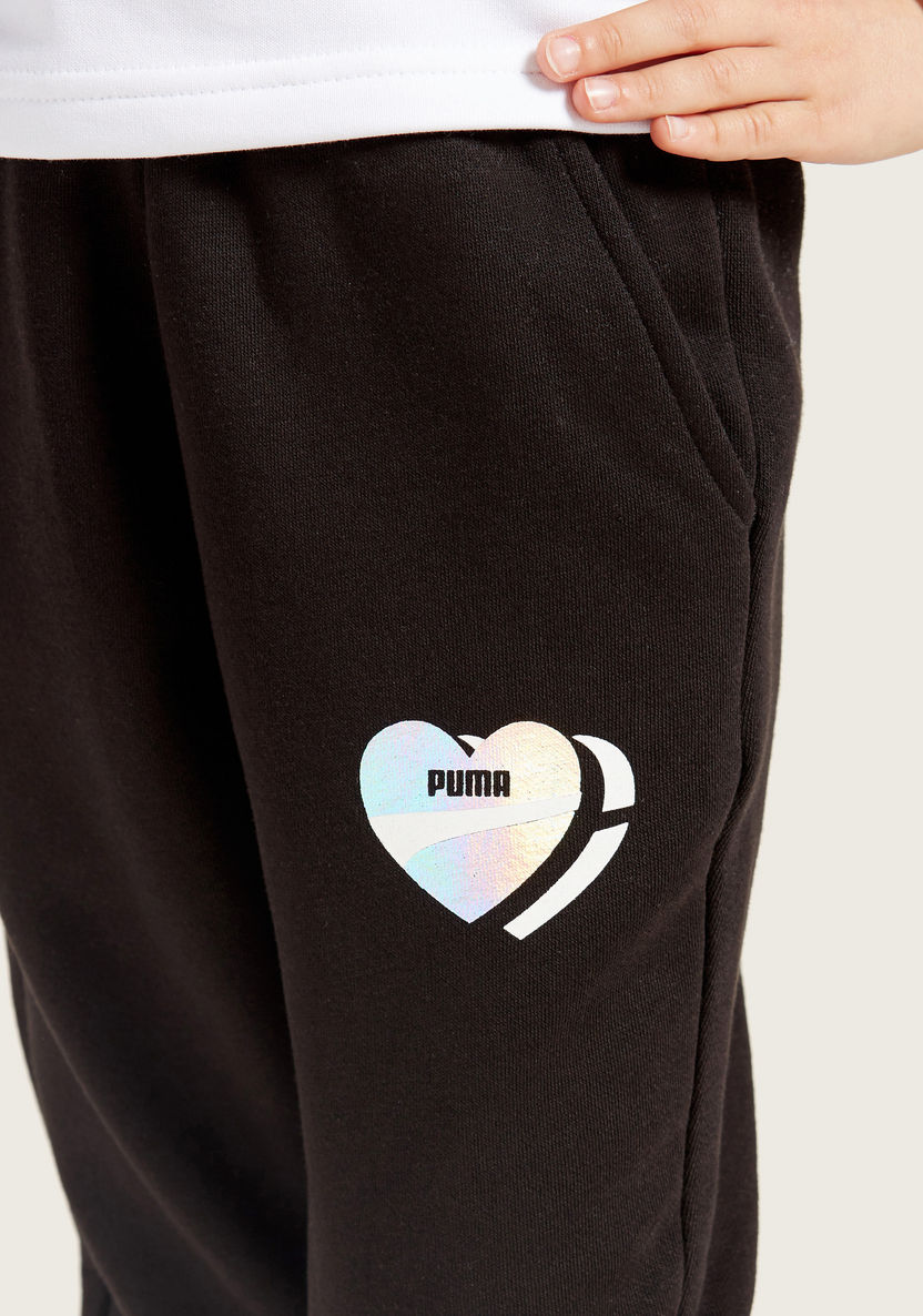 PUMA Printed Sweatpants with Elasticated Waistband and Pockets-Pants-image-2