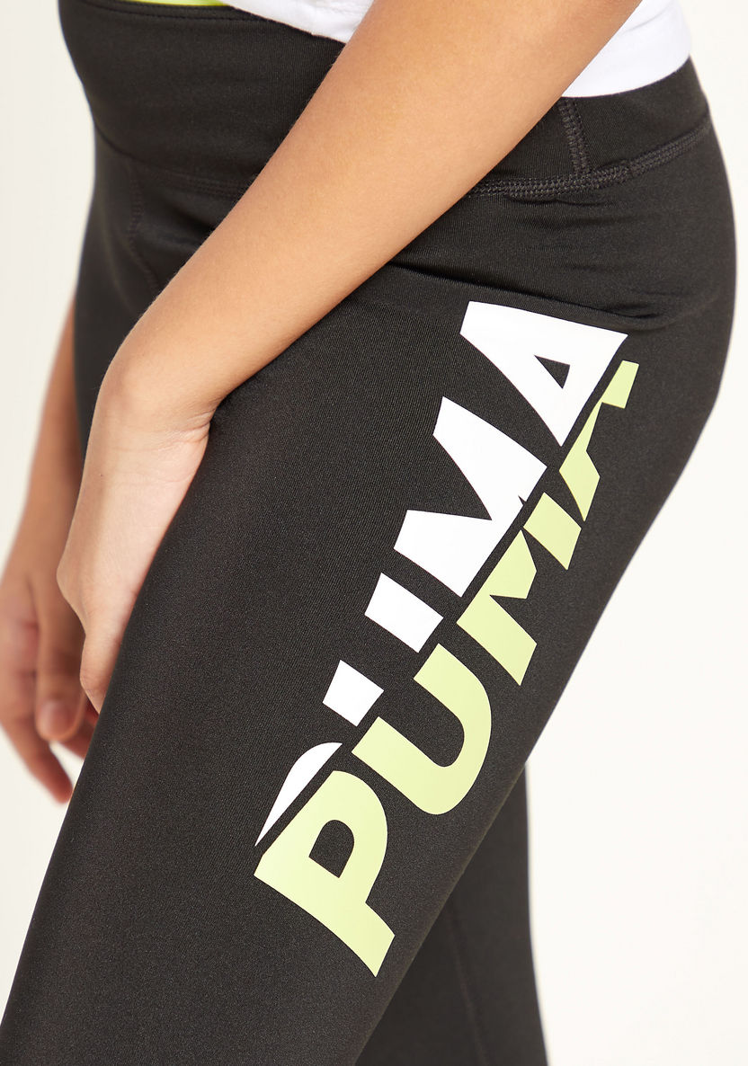 PUMA Printed Leggings with Elasticated Waistband-Bottoms-image-2
