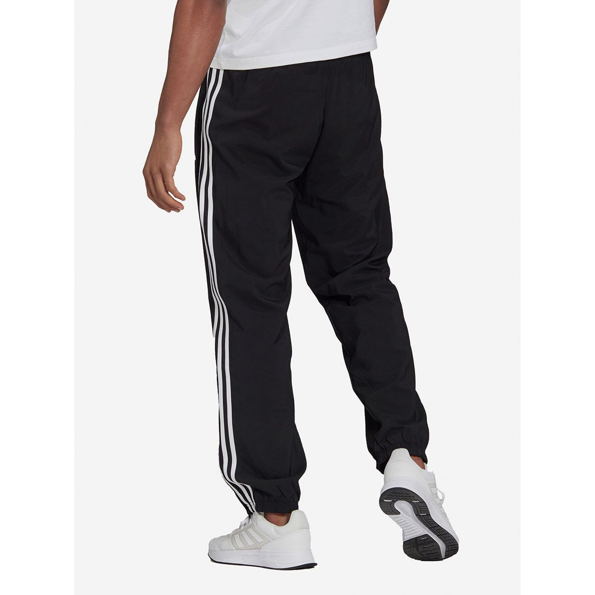 Adidas Essential 3-Stripes Jogger with Zipper Cuff Detail-sports-men-clothing-bottoms-image-2