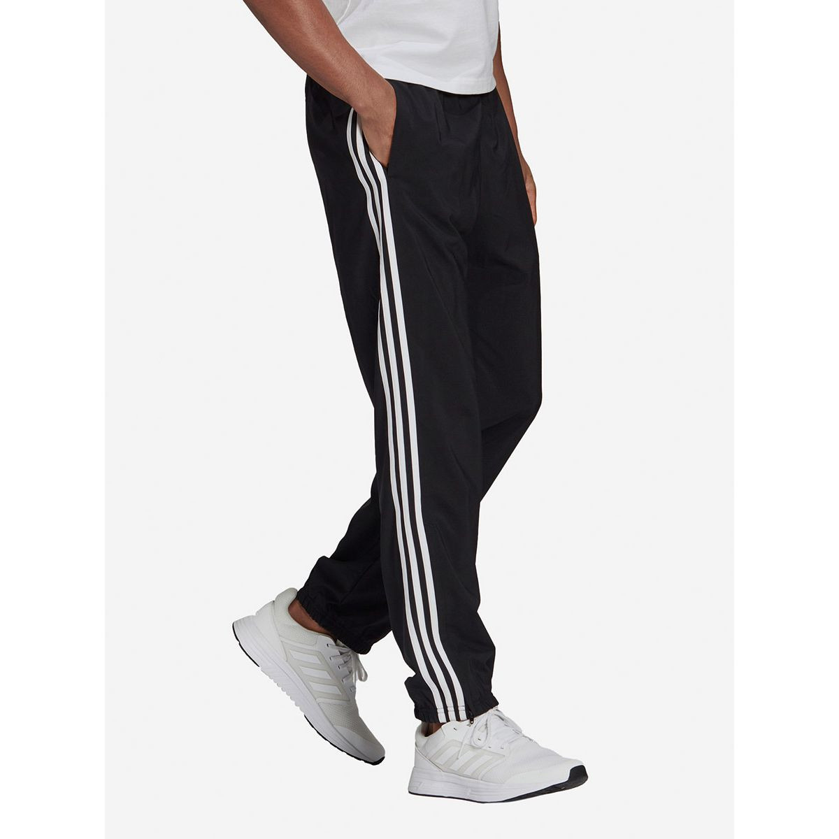Adidas Essential 3-Stripes Jogger with Zipper Cuff Detail-sports-men-clothing-bottoms-image-3