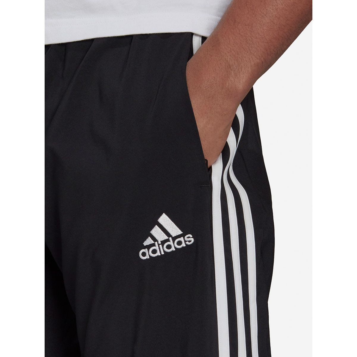 Adidas Essential 3-Stripes Jogger with Zipper Cuff Detail-sports-men-clothing-bottoms-image-4