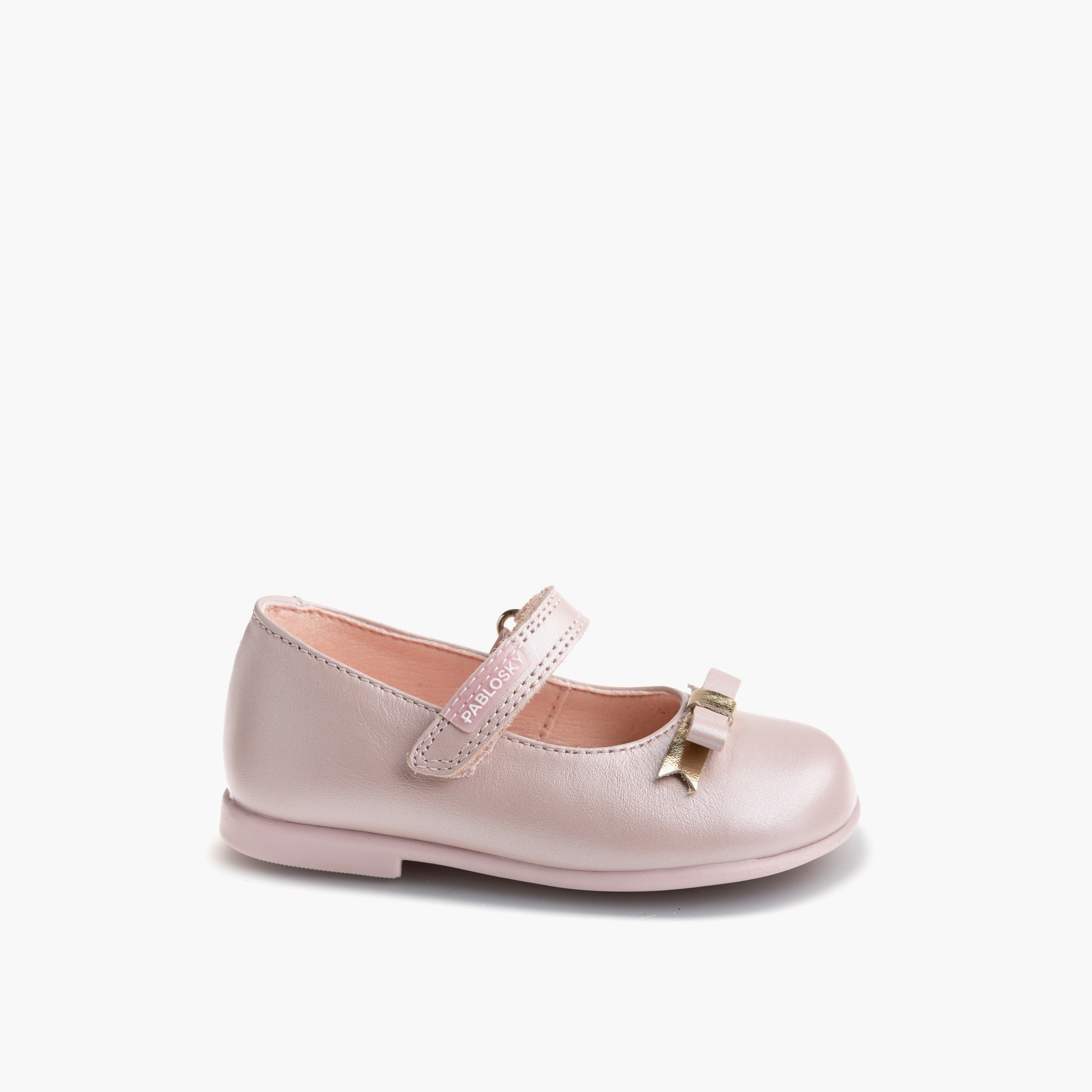 Pablosky Girls' Bow Accent Mary Jane Shoes with Hook and Loop Closure-girls-shoes-maryjanes-image-1