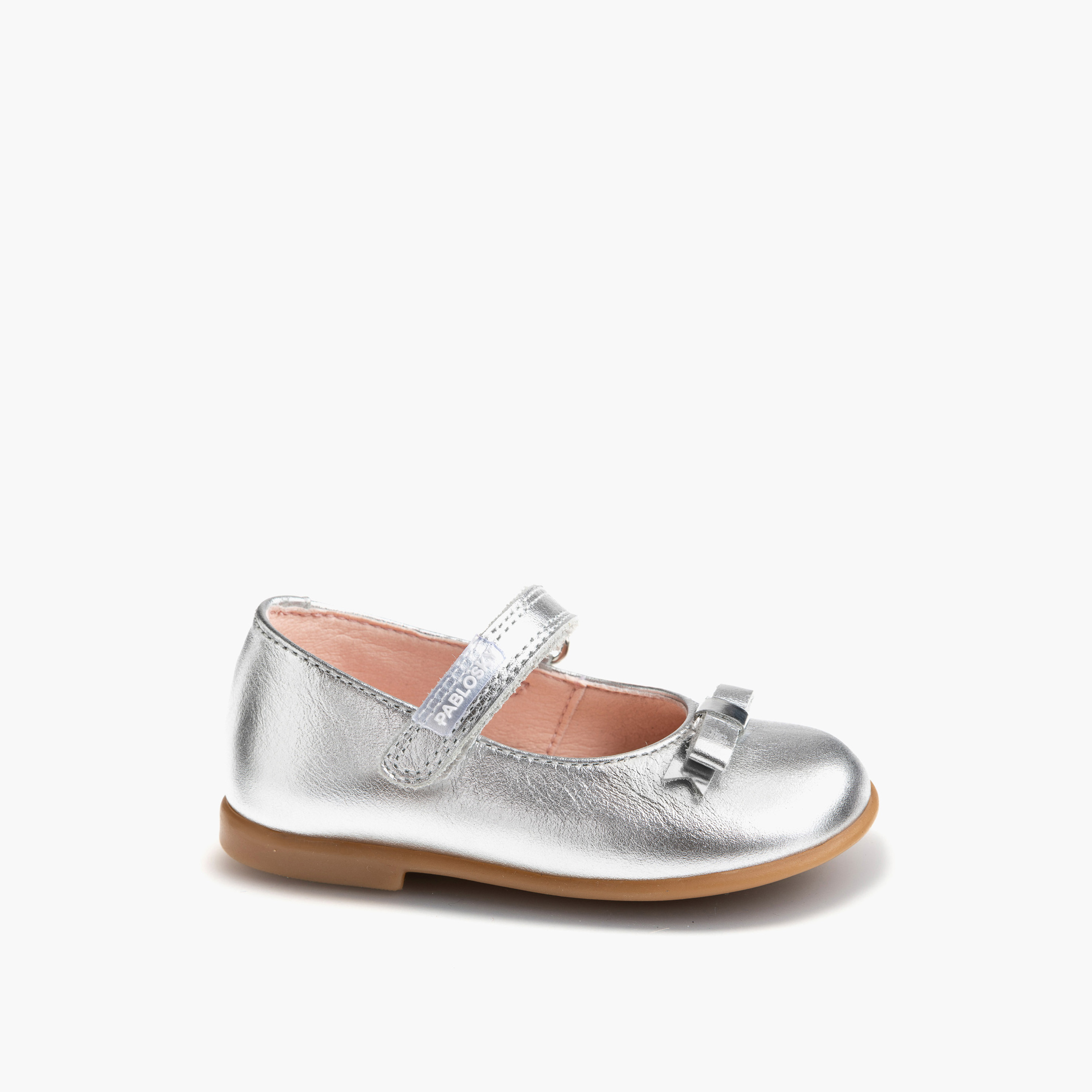 Pablosky Girls' Bow Accent Mary Jane Shoes with Hook and Loop Closure-girls-shoes-maryjanes-image-1