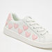 Little Missy Textured Lace-Up Sneakers with Heart Appliques-Girl%27s Sneakers-thumbnailMobile-3