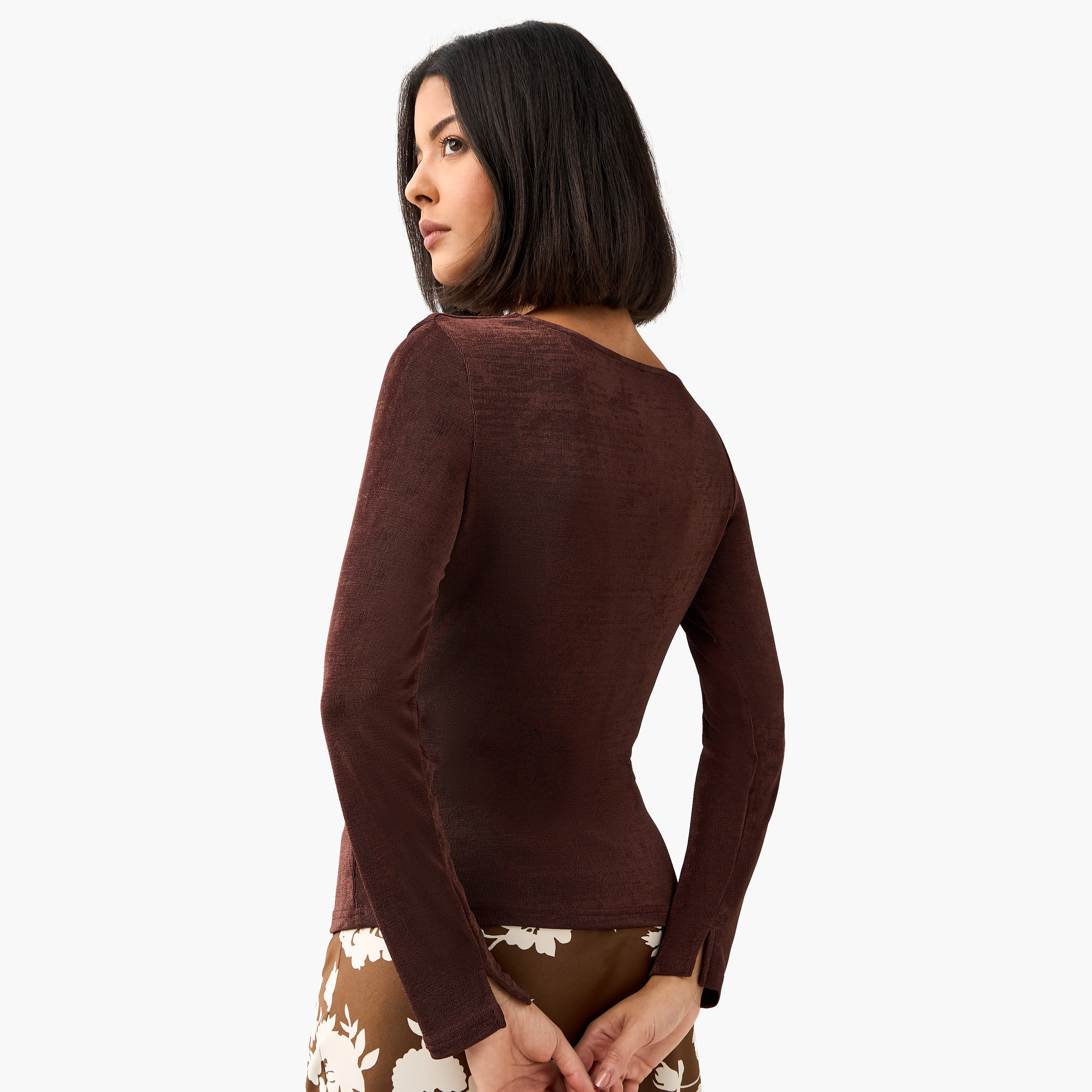 Slinky Knit Top with Metallic Trim-women-clothing-shirtsandblouses-blouses-image-4