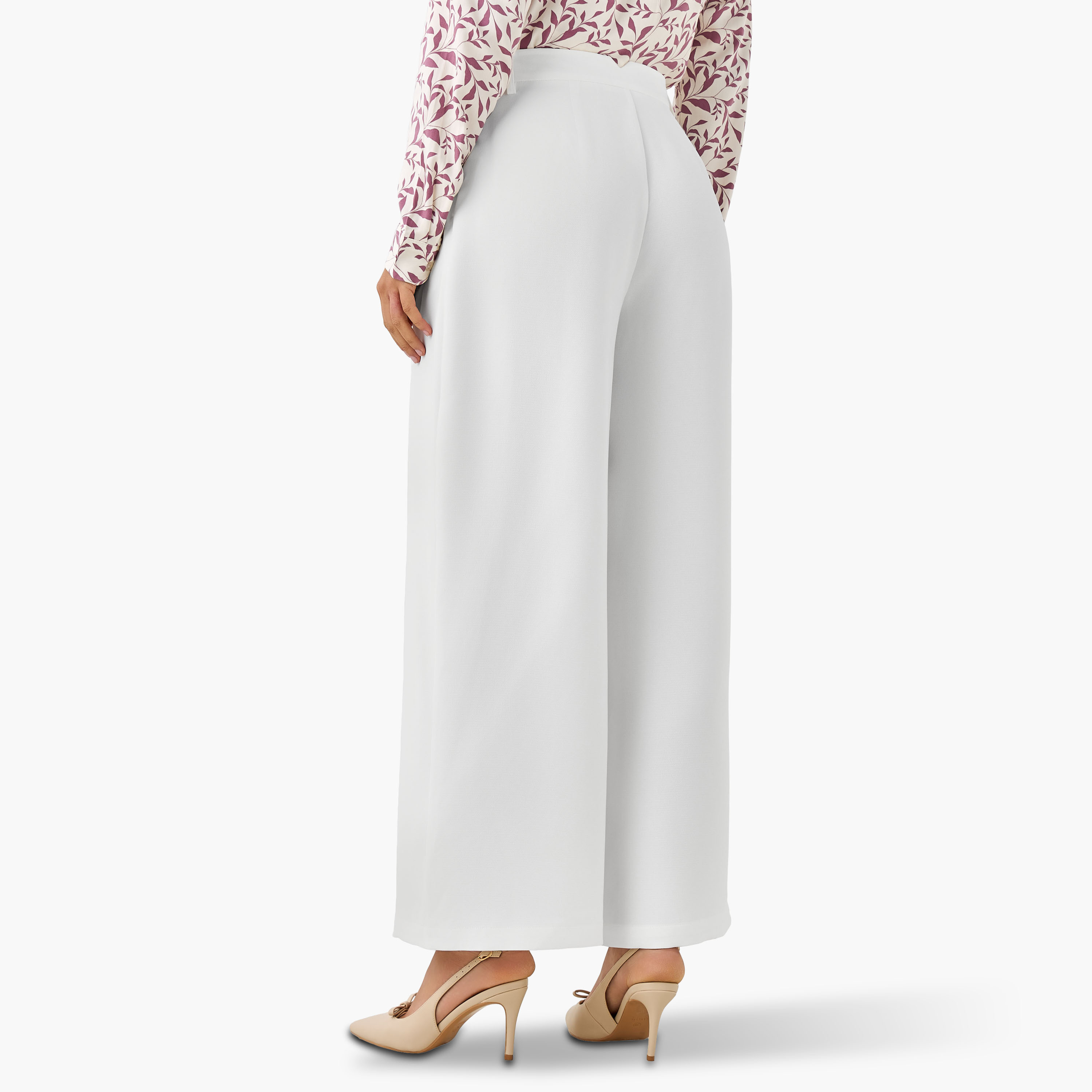 Flared Pants with Pleated Design-women-clothing-bottoms-trousers-image-6