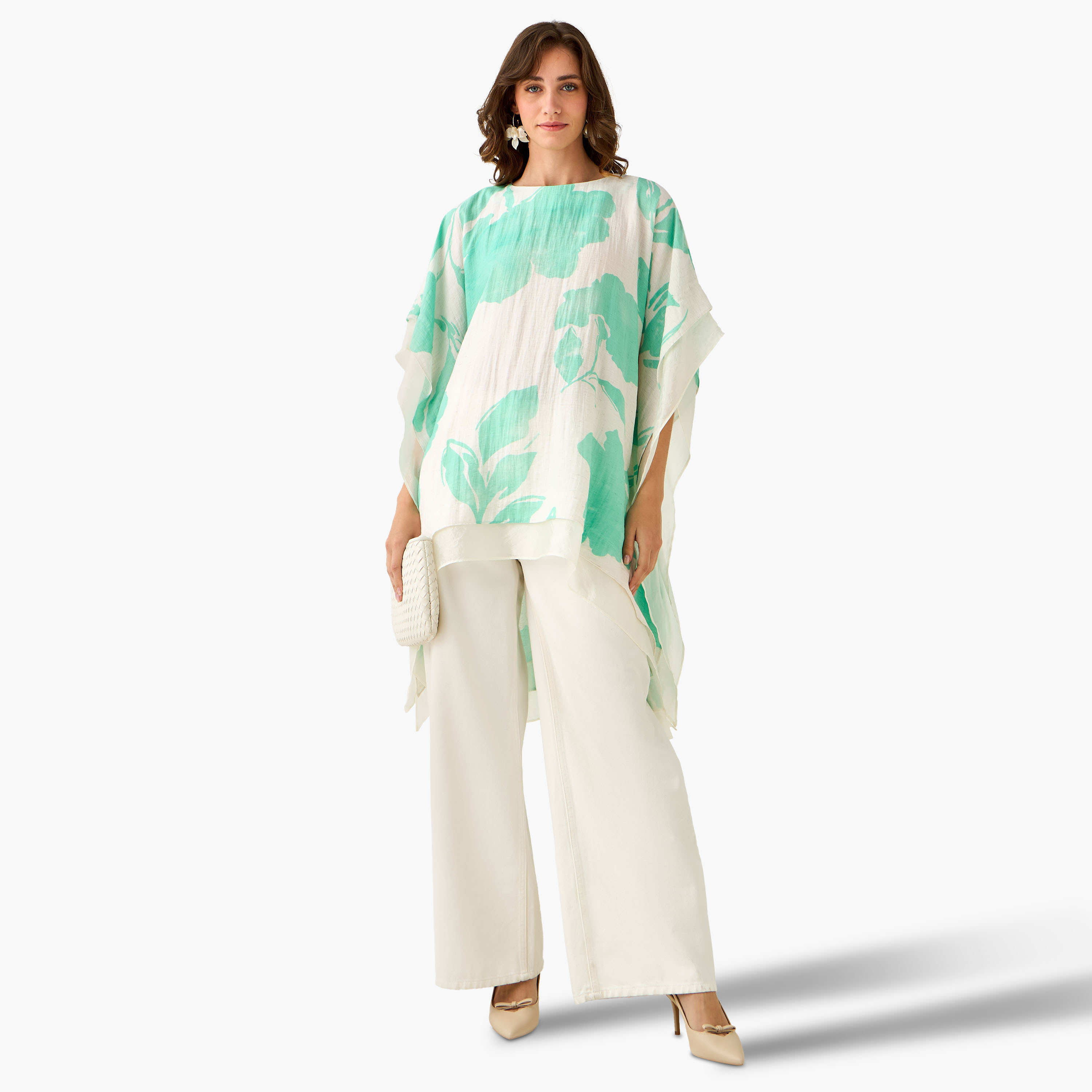 Crepe Kaftan Top with Print-women-clothing-coordsets-image-4