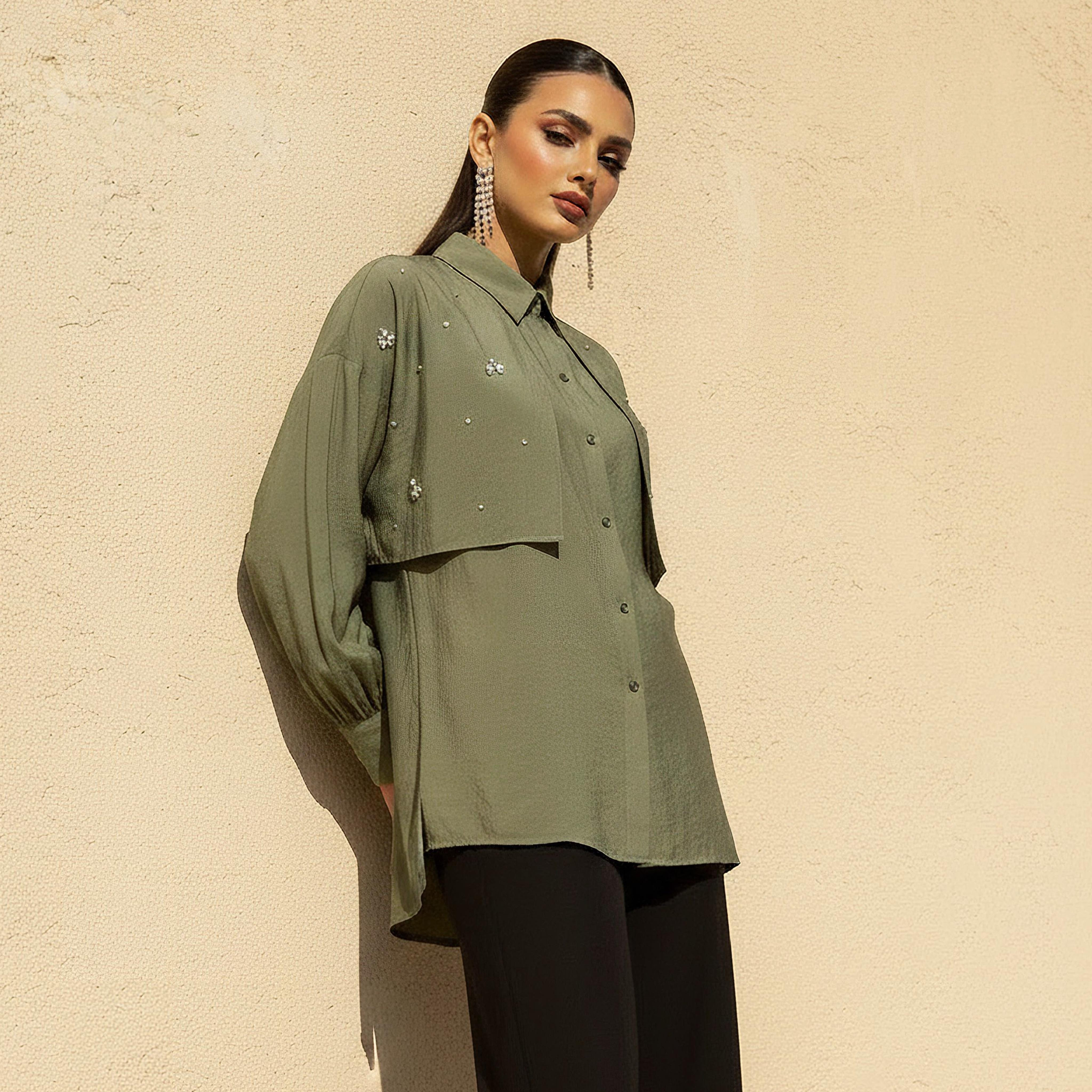 Shirt with Embellished Detail-women-clothing-shirtsandblouses-shirts-image-1